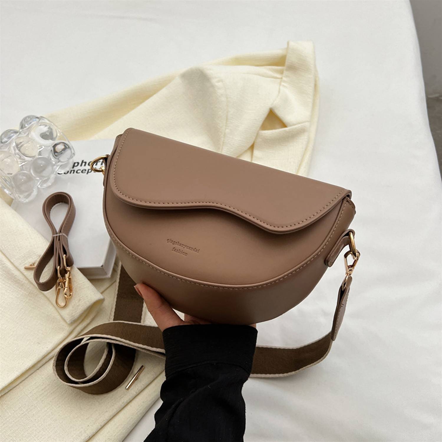 PU leather vintage Tote Bag, custom tote bag with logo imprint 4