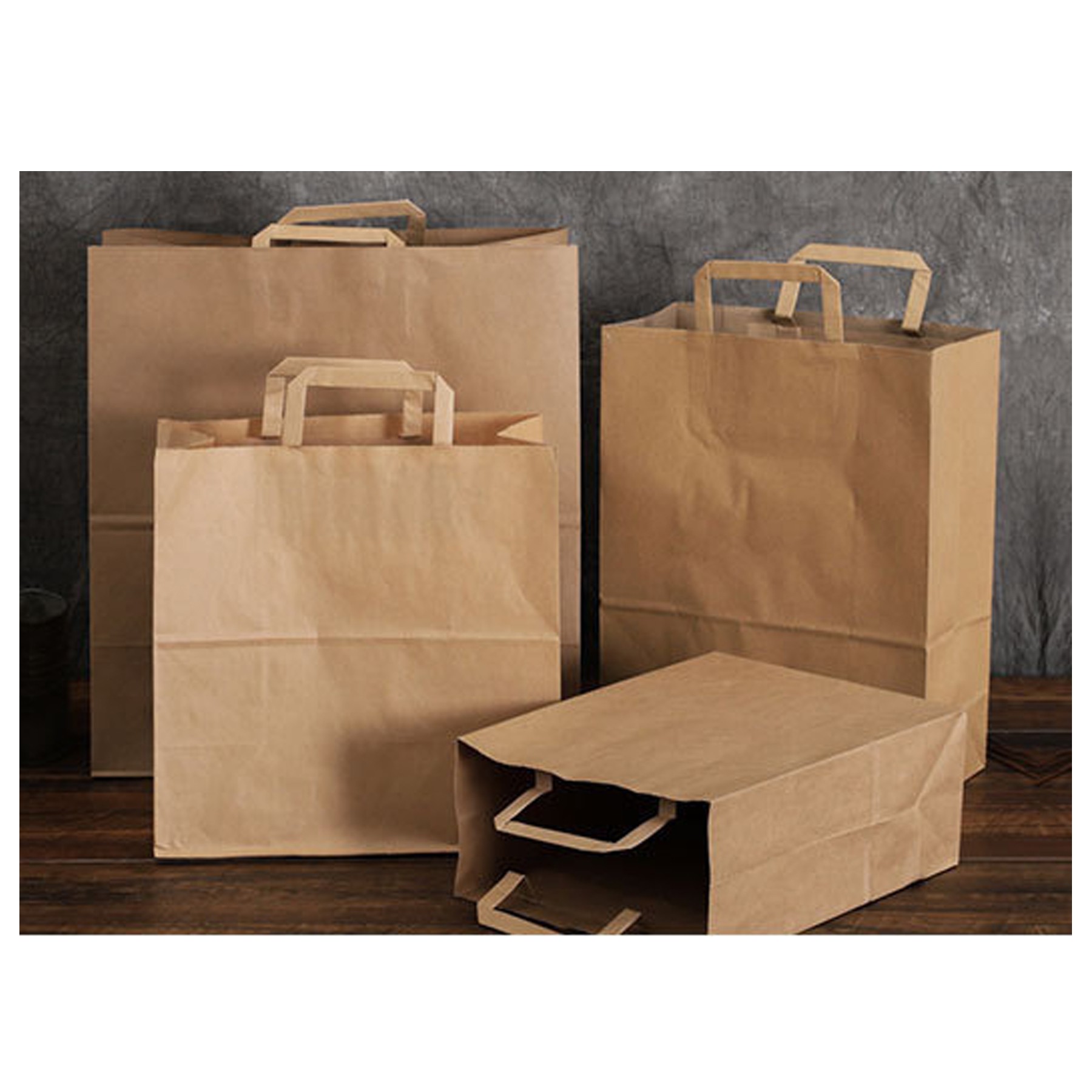 Kraft Paper Bag With Flat Handles 2