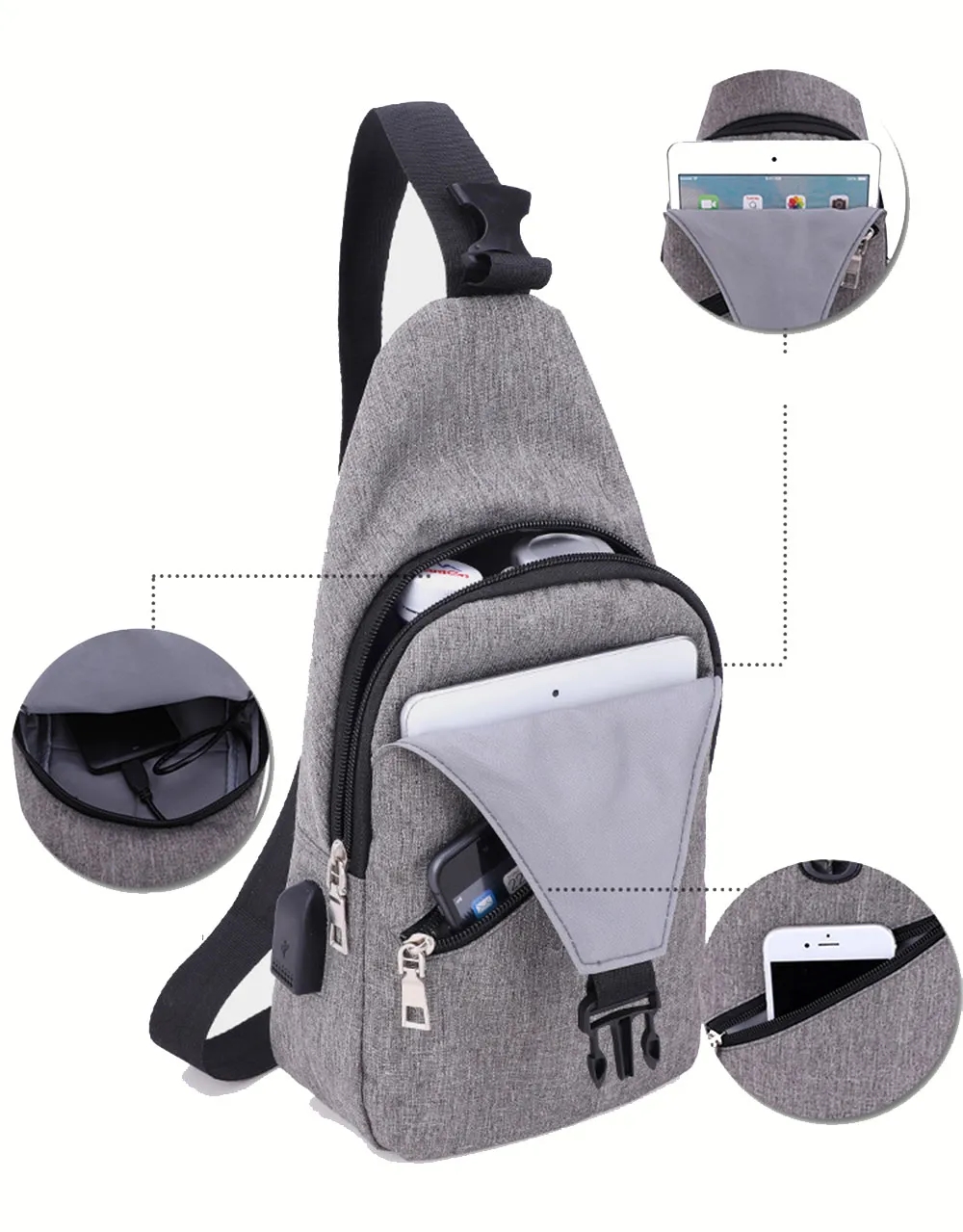 Crossbody Zipper Sling Bag / Backpack 2