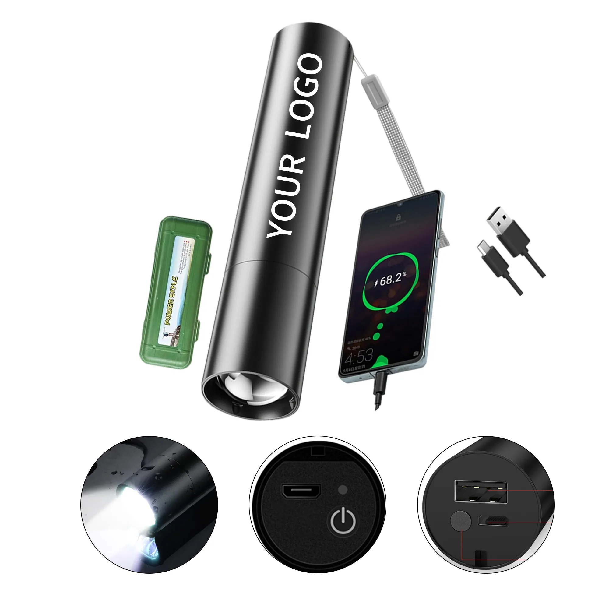Outdoor 2-In-1 Flashlight Charging Bank 2