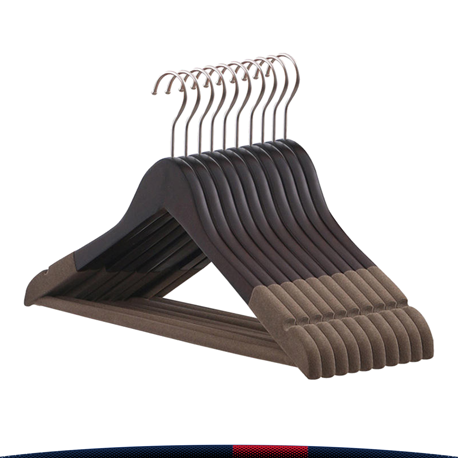 Linop Wooden Velvet Hanger 3