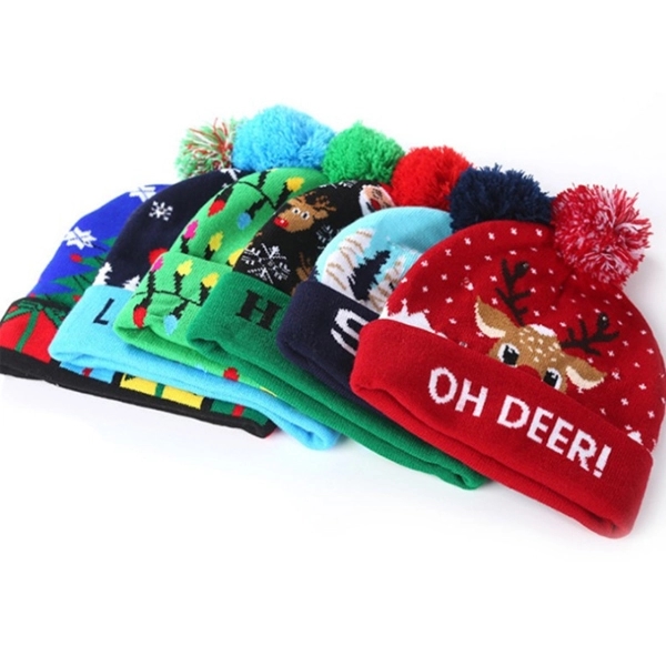 LED Knitted Christmas Beanie 7
