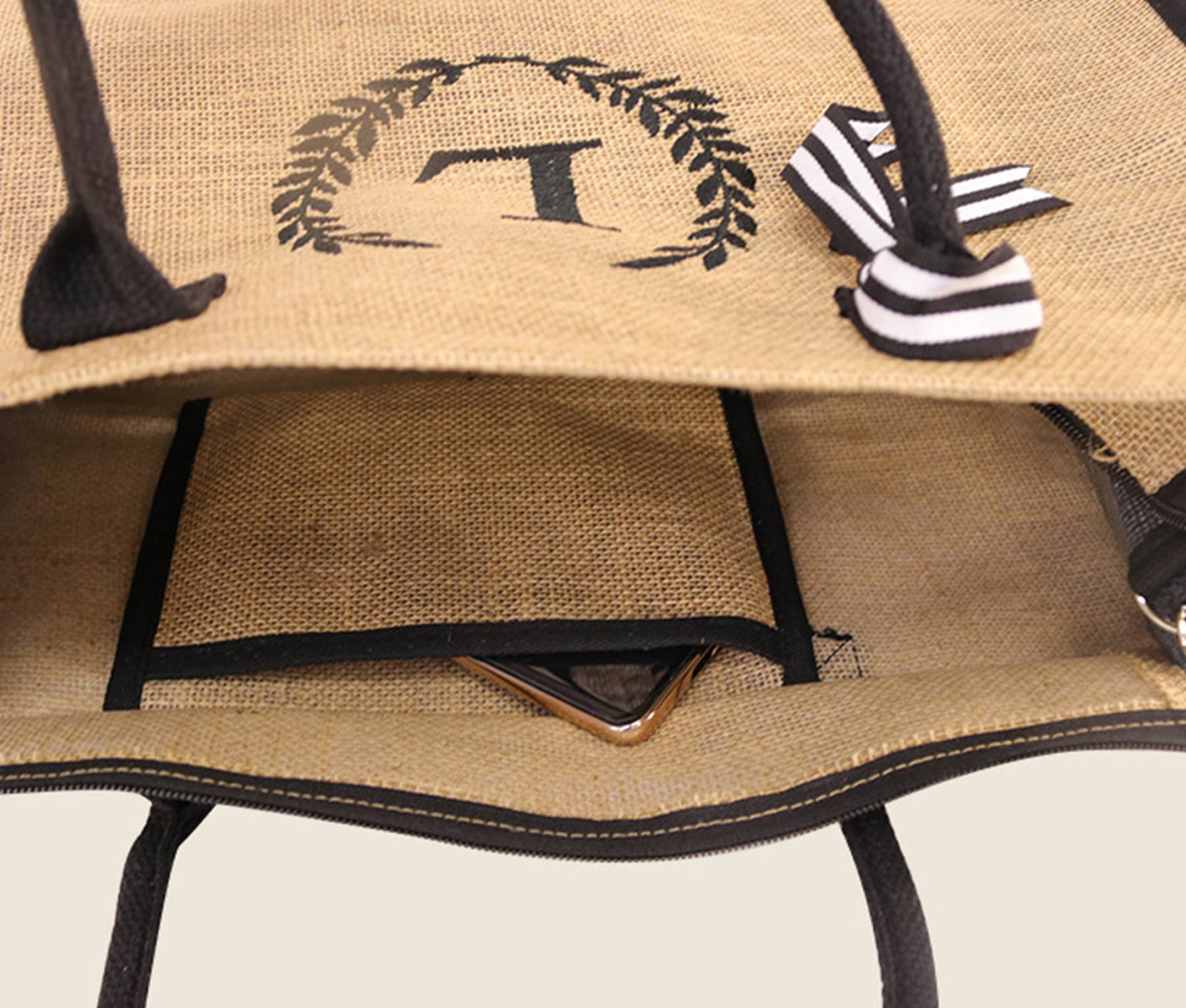 Jute Tote Bag, custom tote bag with logo imprint 4
