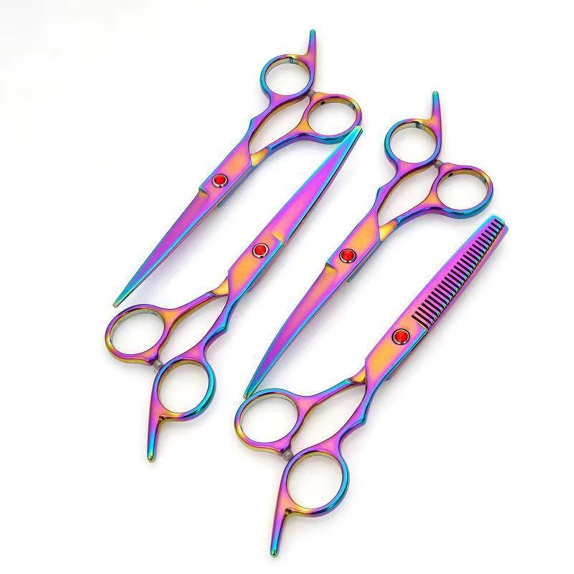 Rainbow Coated 6 In 1 Dog Grooming Scissors Set 6