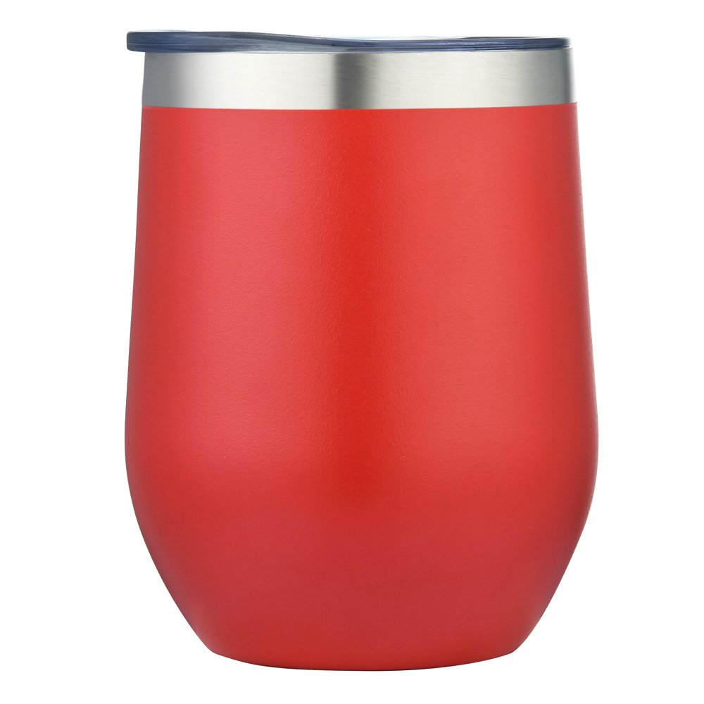 12oz. Stainless Steel Stemless Wine Tumbler with Sipping Lid 13