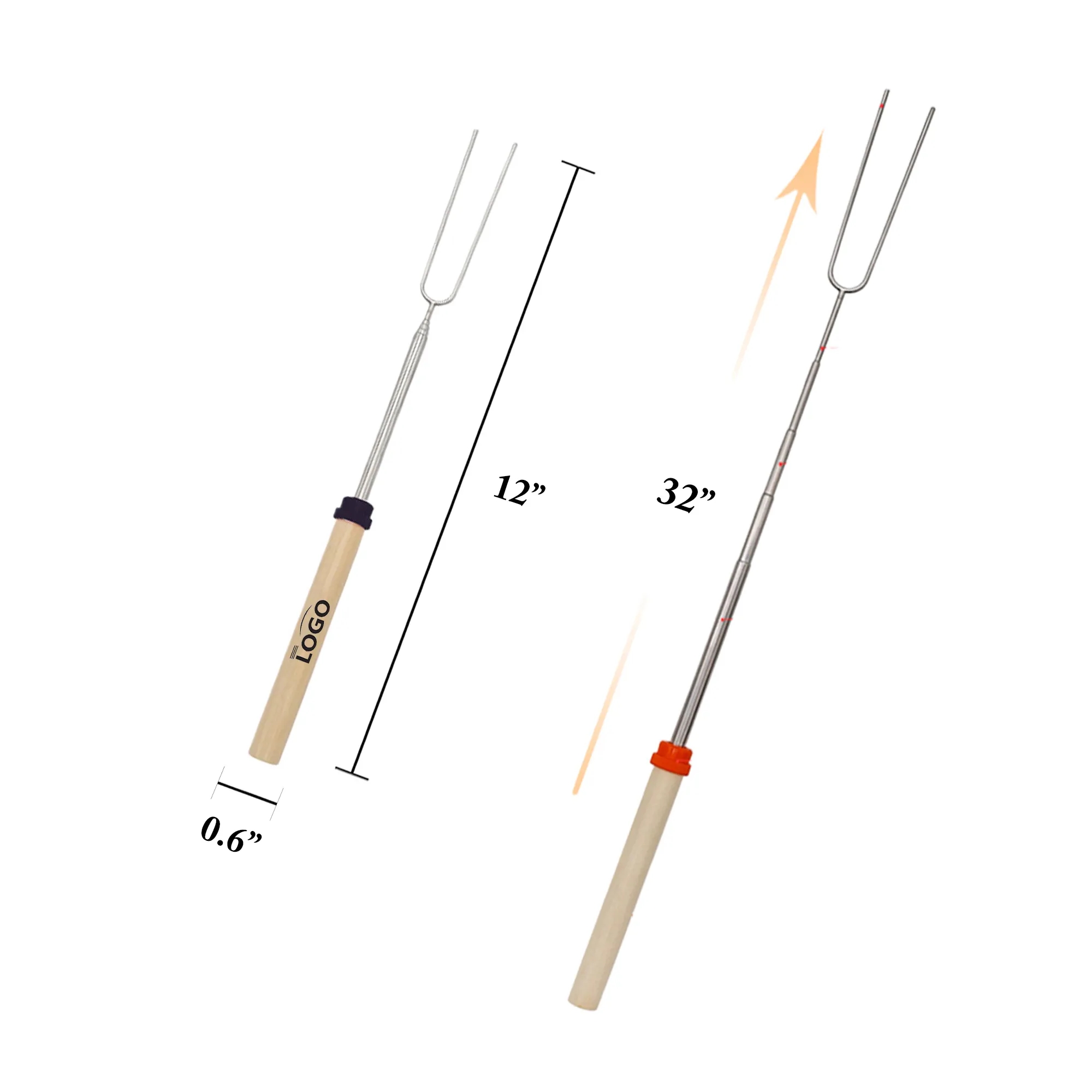 MOQ50 Telescopic BBQ Fork 5