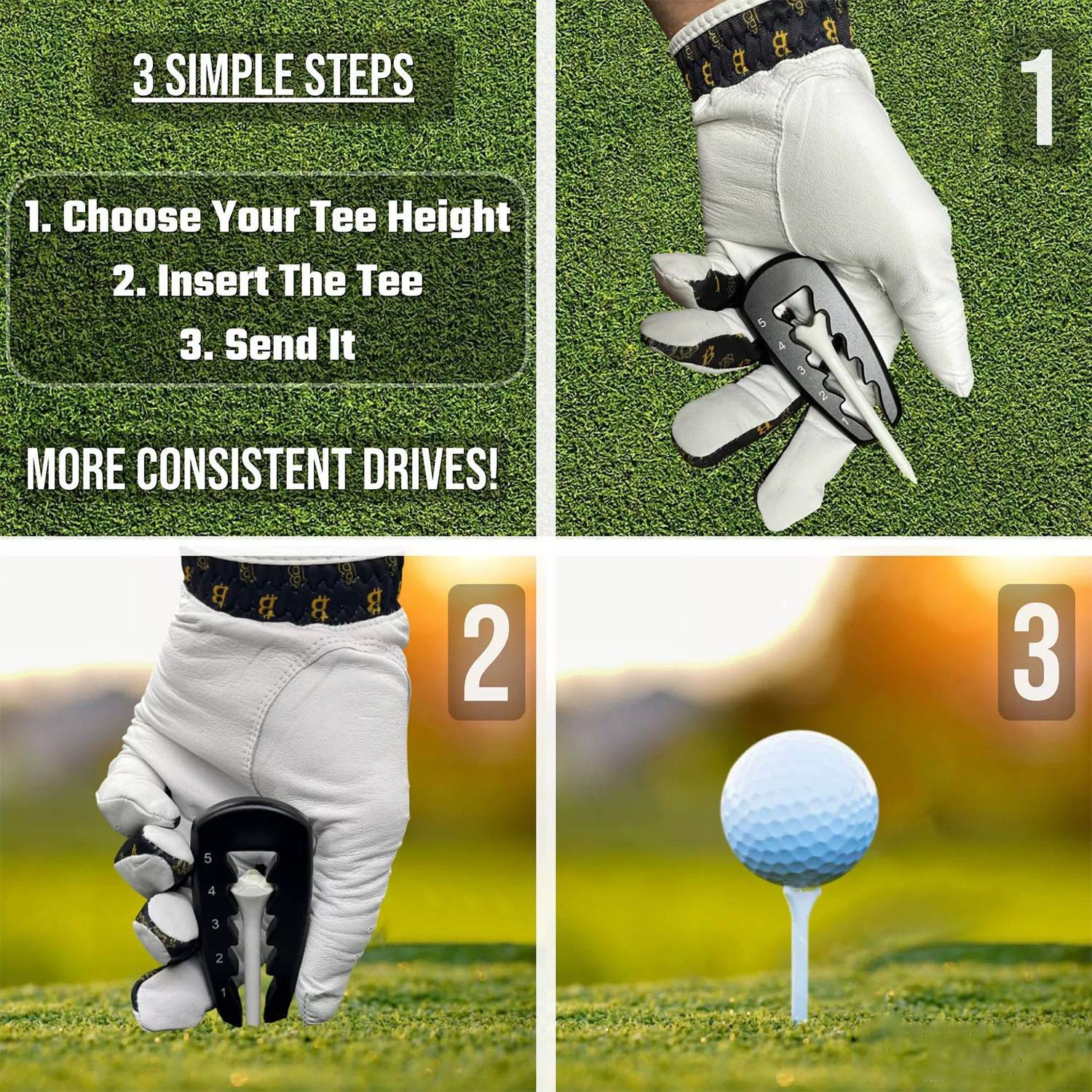 Portable Adjustable Golf Tee Height Tool 2
