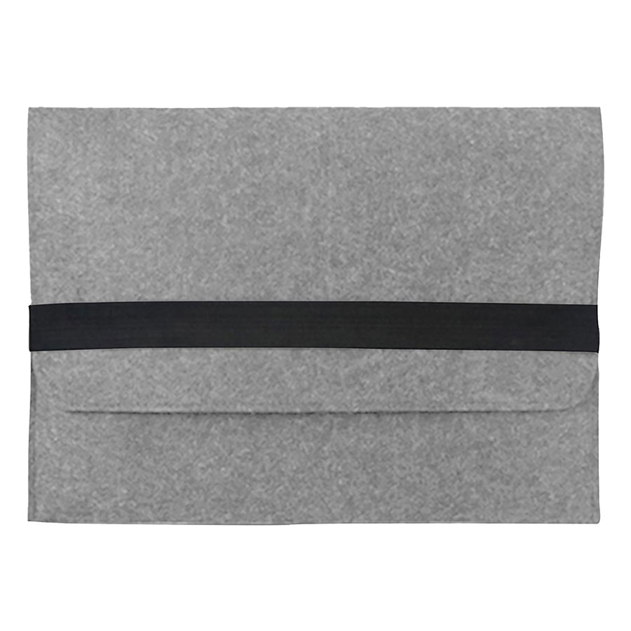 Felt Laptop Sleeve with Flip Top Elastic Band Closure 2