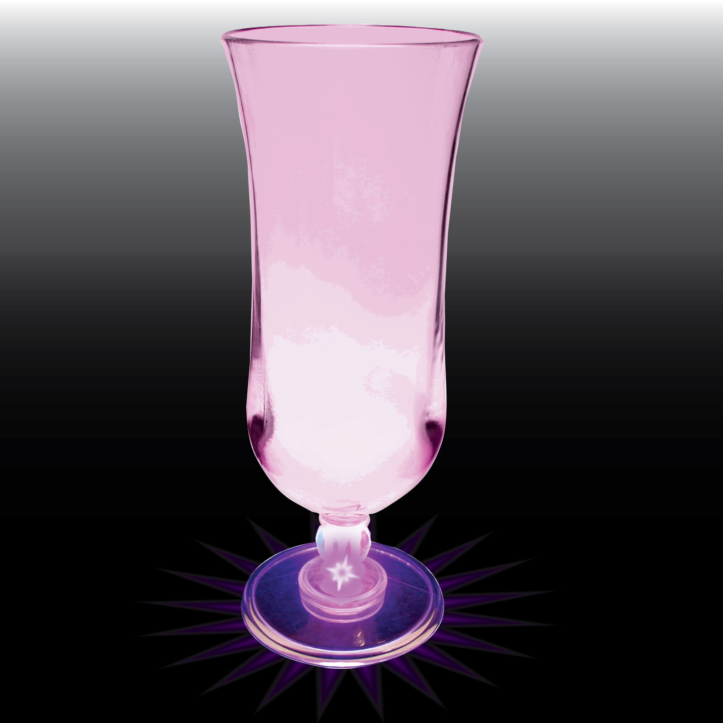 15oz Light Up Plastic Hurricane Glass 12