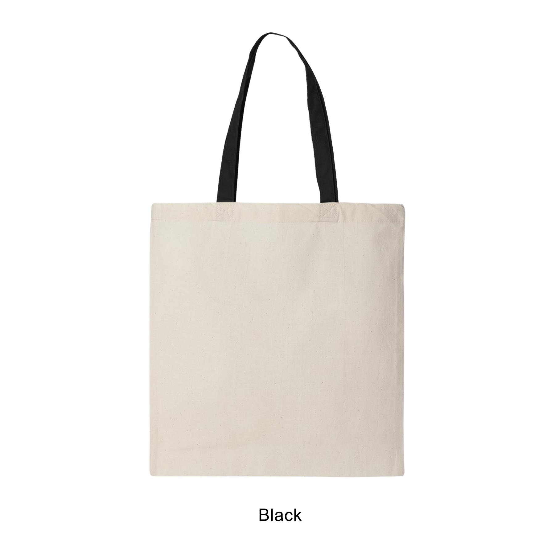 6 oz. 100% Cotton Canvas Tote Bag with Color Handle 3