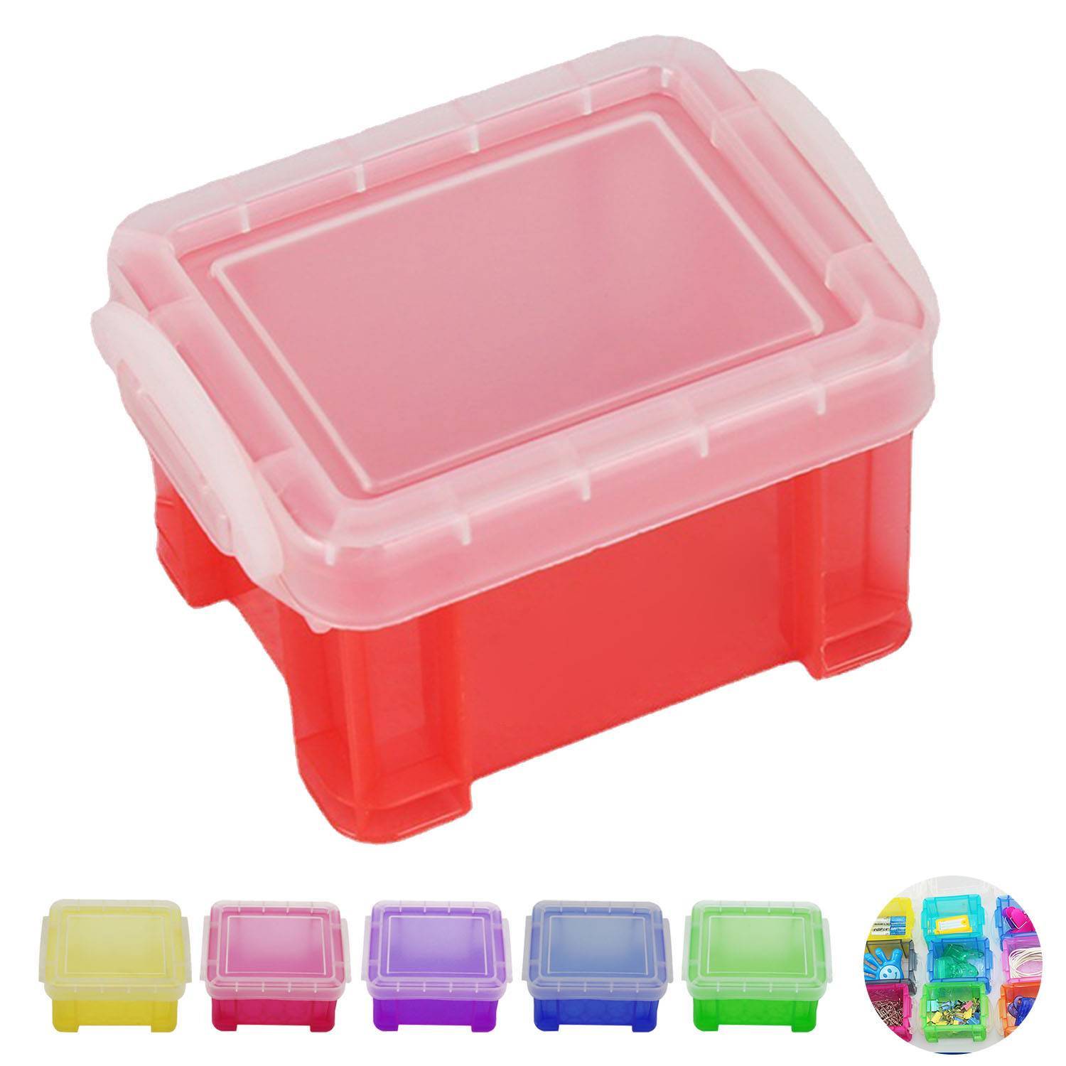 Mini Plastic Desktop Organizer Storage Box 2