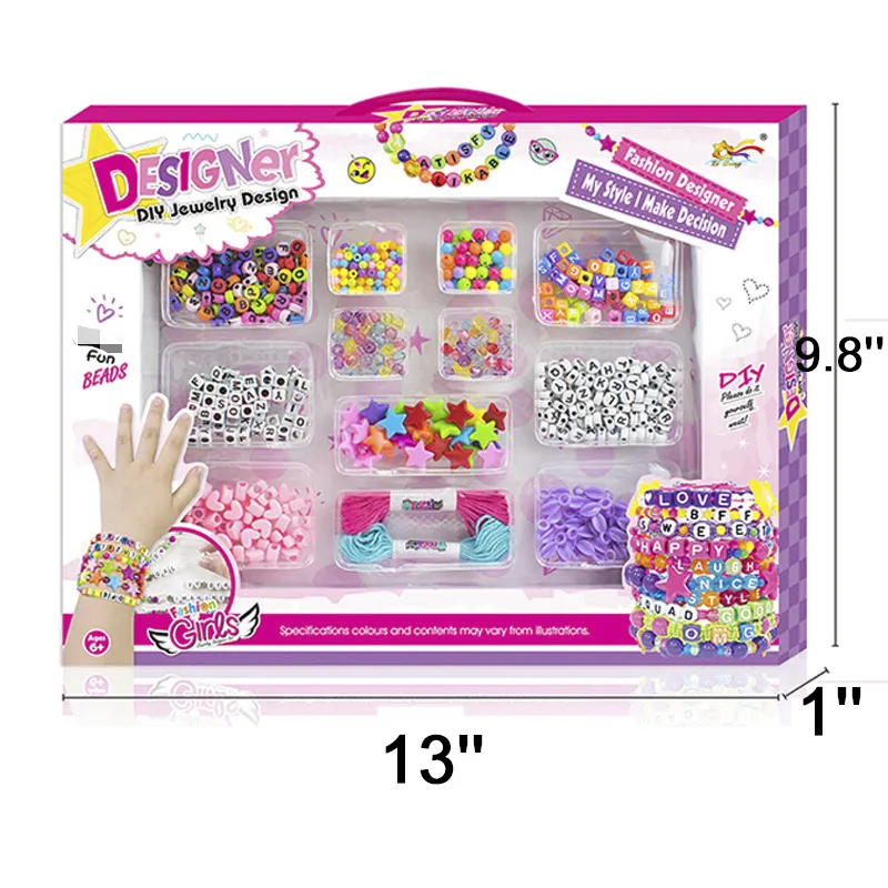 Girls Kids DIY Beading Toys 4