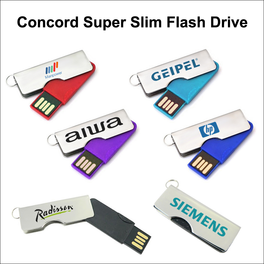 Concord Super Slim Flash Drive - 64 GB Memory