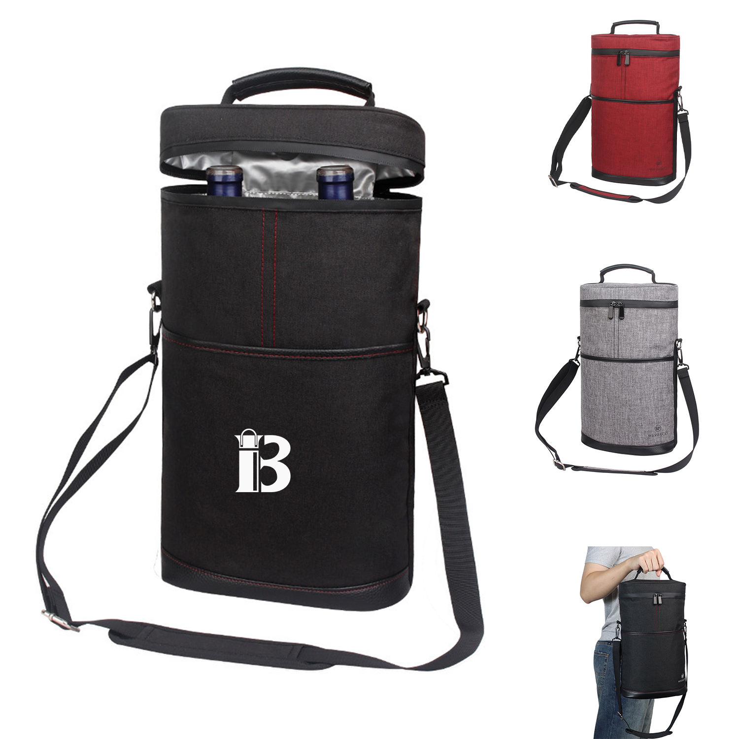Oxford Insulated Wine Gift Tote Bag 2