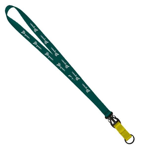 3/4" Multi color (Top and bottom) Nylon Lanyard with Plastic Slide Buckle R 331