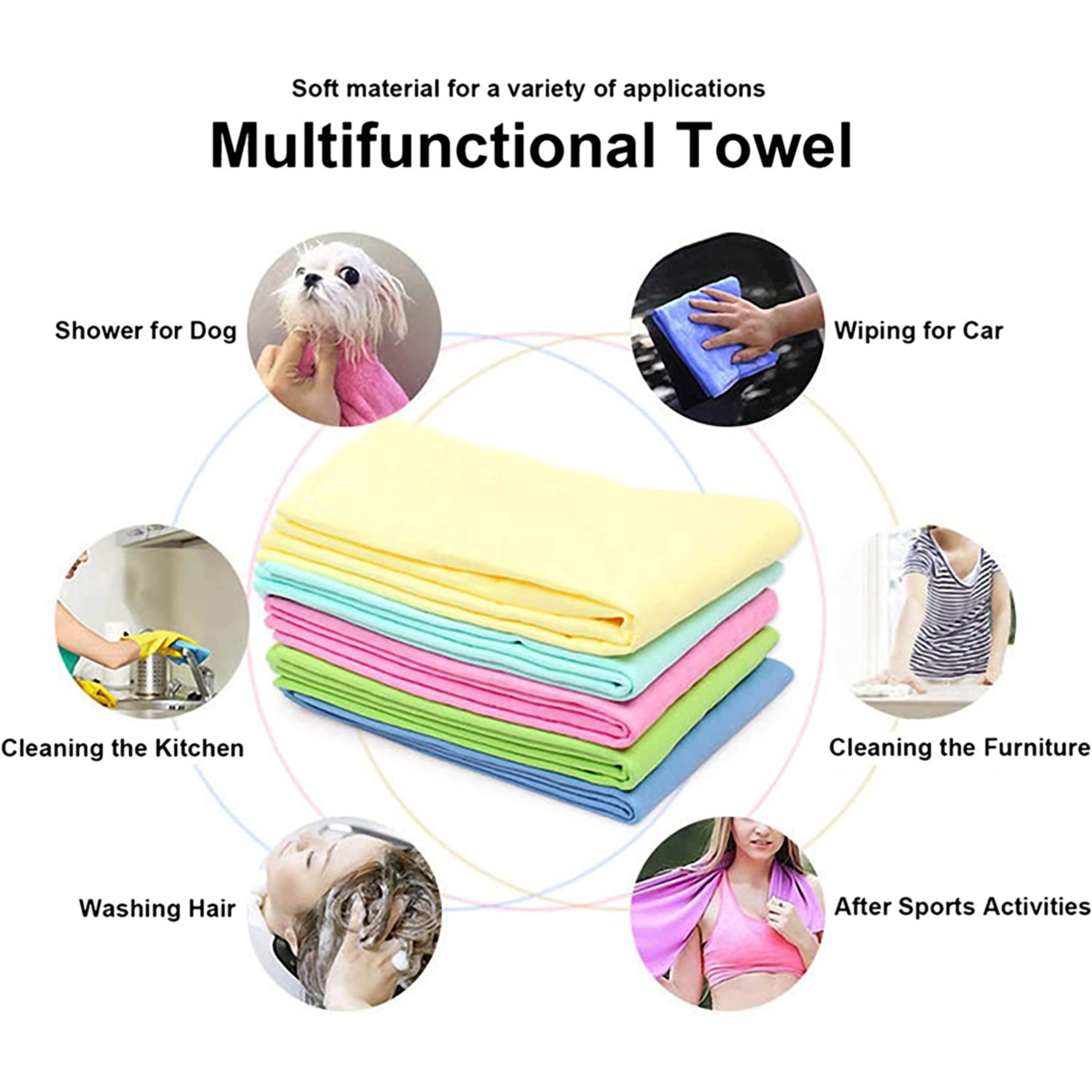 Quick Drying Pet Chamois Towel w/Case (13"x17") 2
