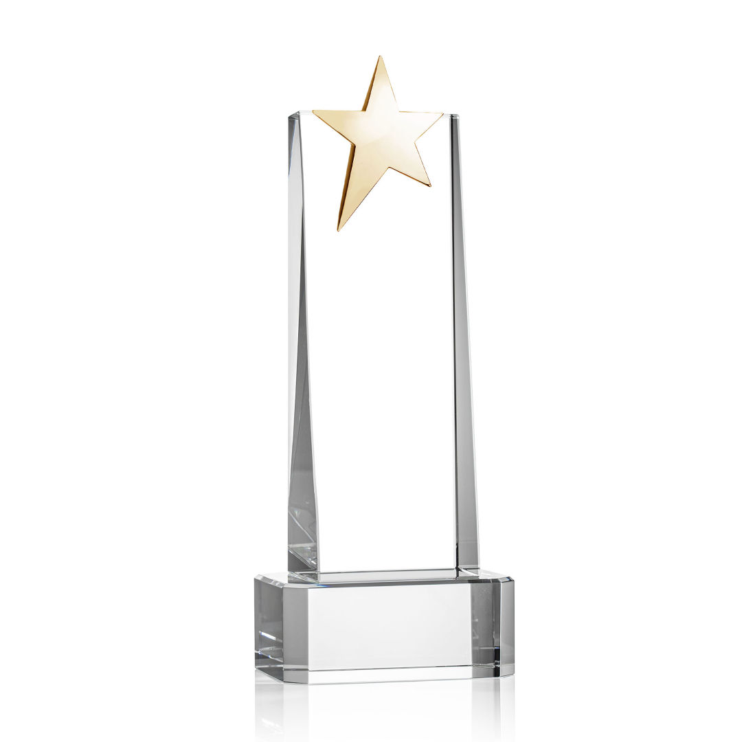 Fanshaw Gold Star Award on Base - Clear 3