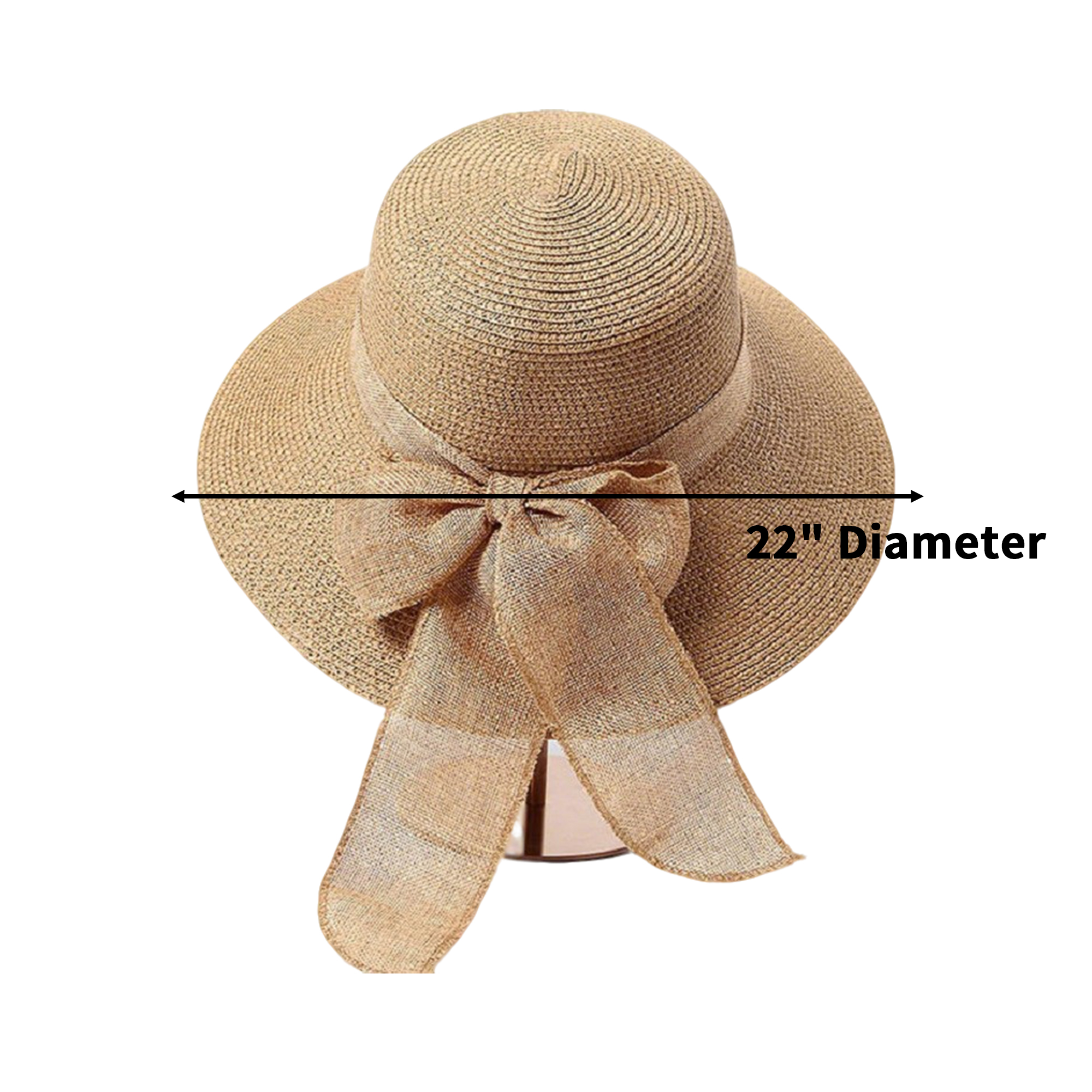 Ribbon Trim Beach Straw Hat With Sun Protection 6