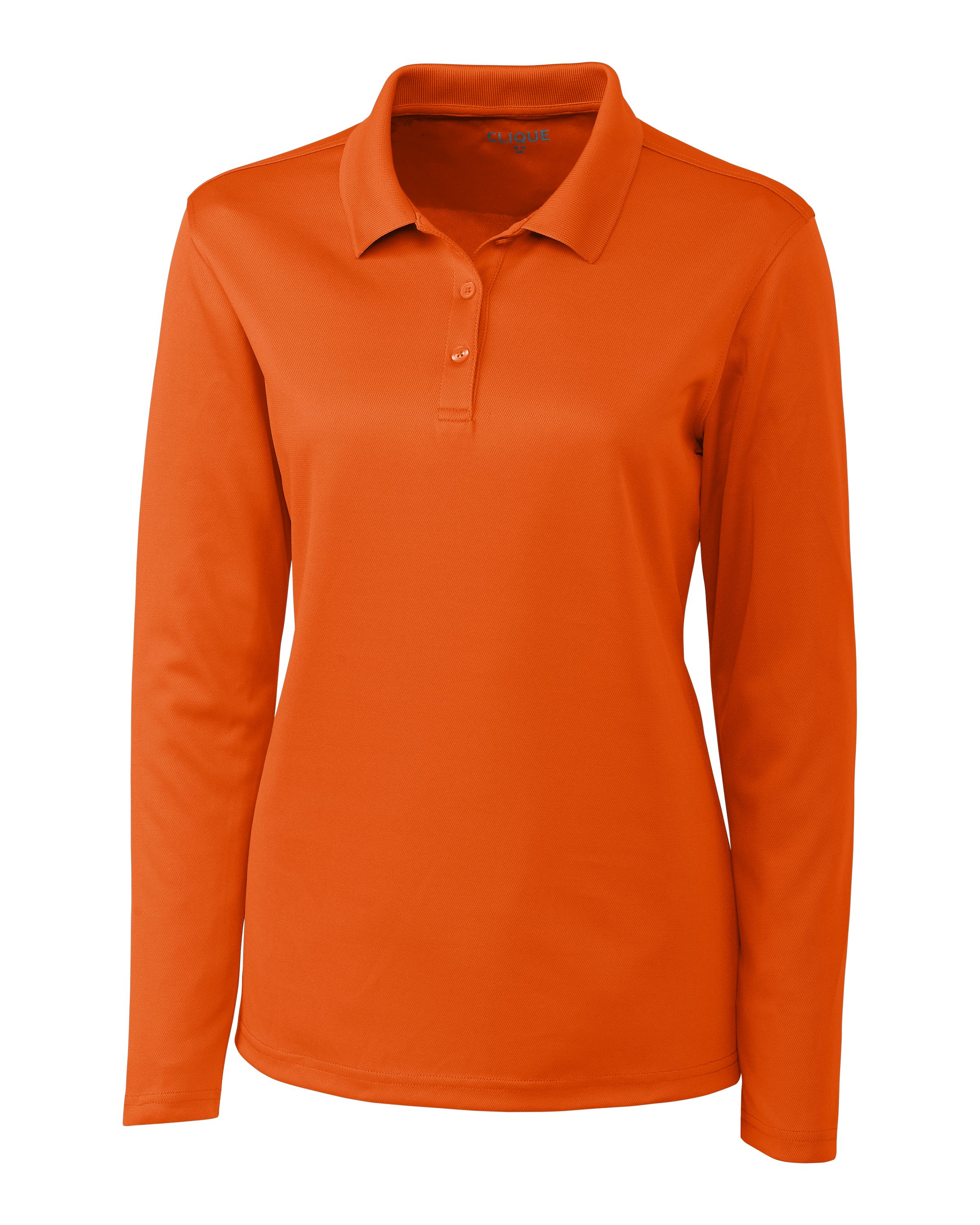 Clique Spin Solution-dyed Performance Pique Womens Long Sleeve Polo 45