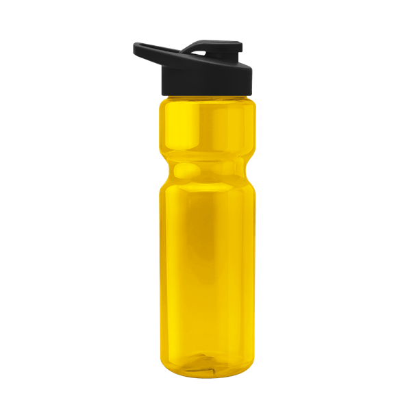 Tandem 28oz Recycled Transparent Bike Bottle w/Drink-thru Lid 26