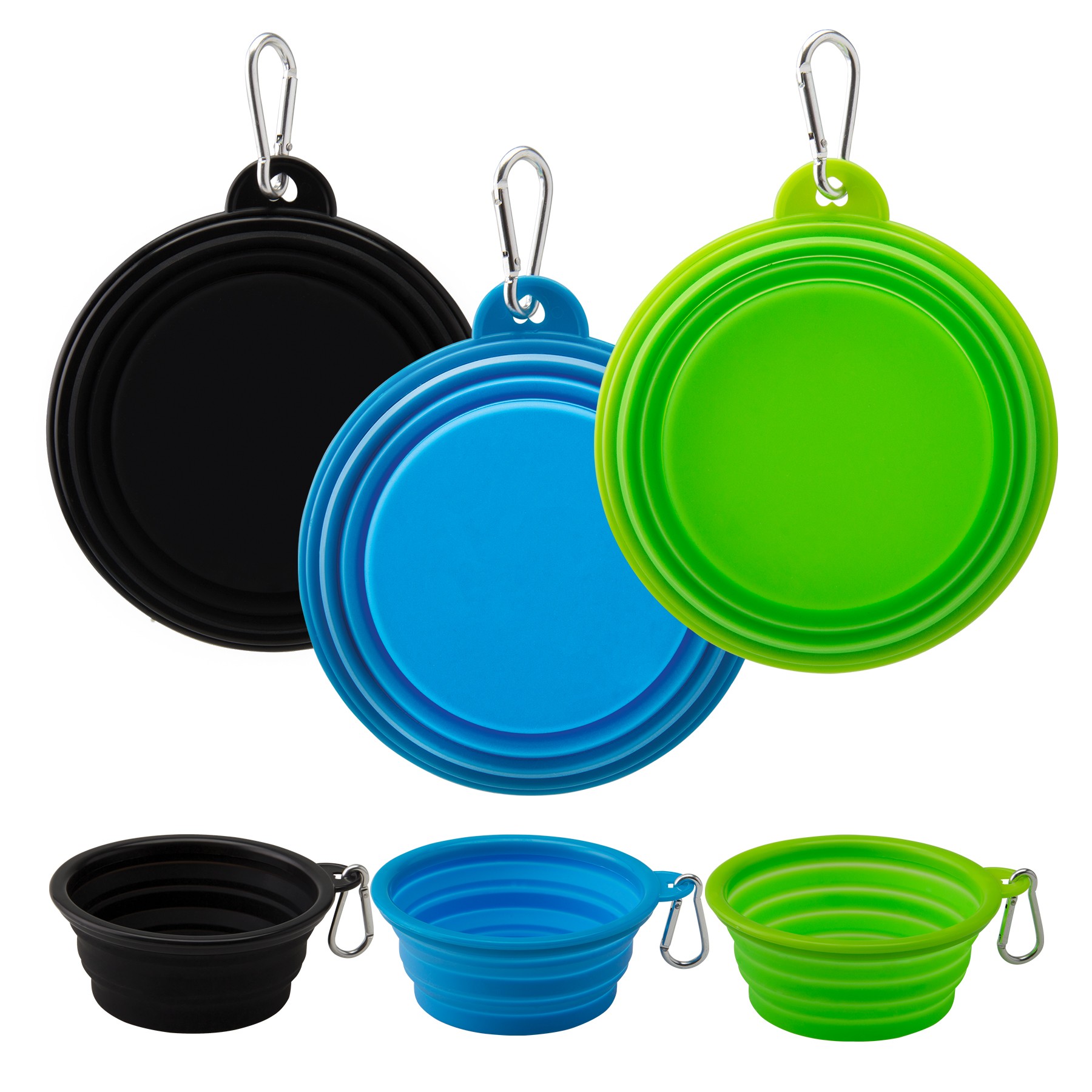 Black collapsible dog bowls 1