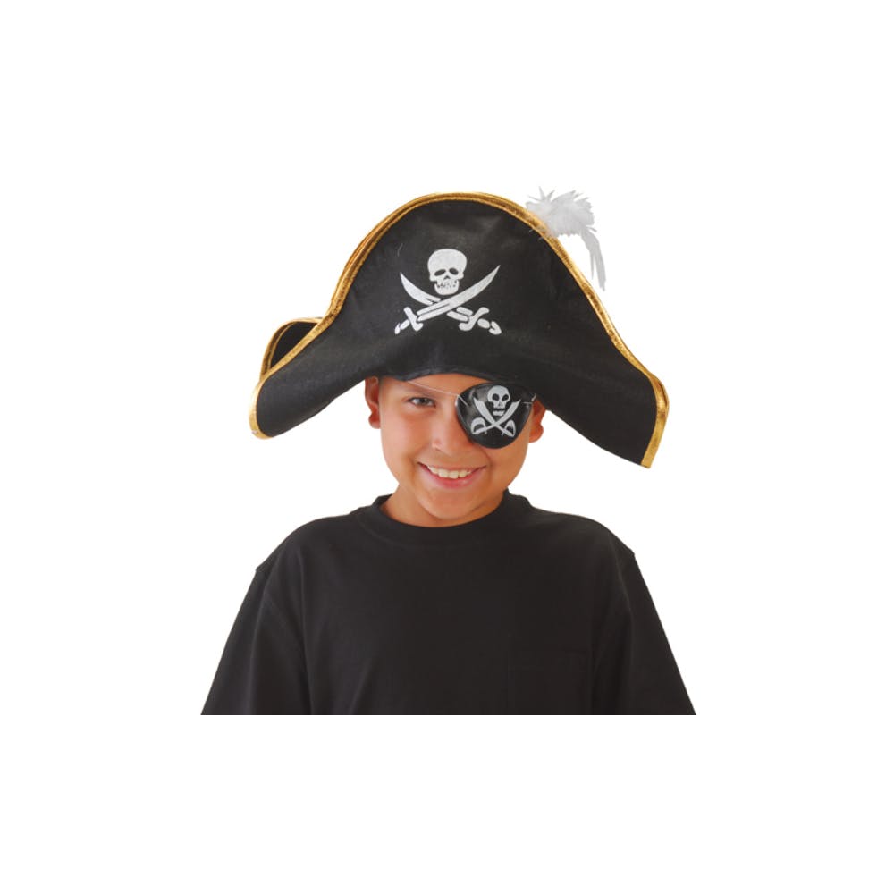 Feather Pirate Hat - Black 2