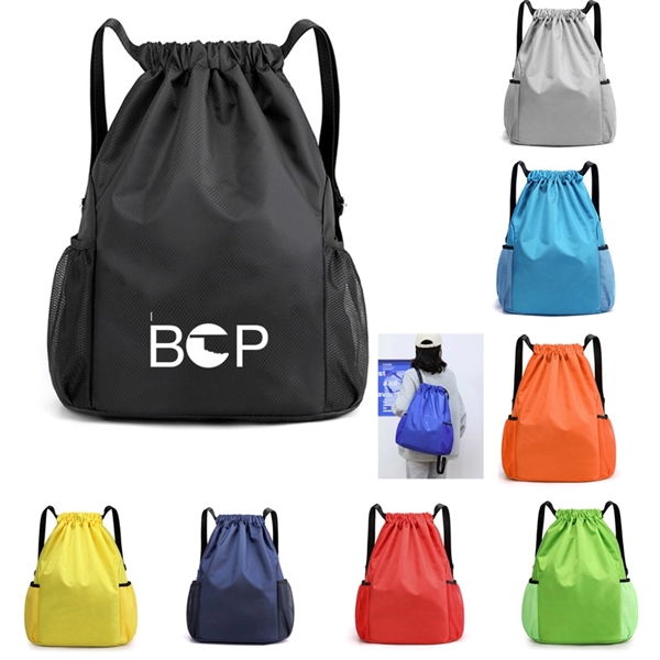 Drawstring Backpack Sport Gym Sackpack 4