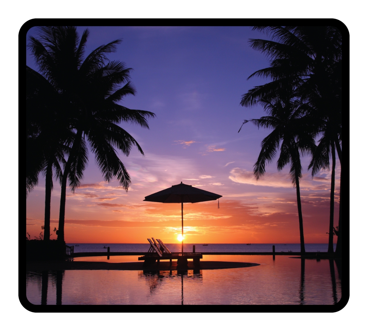 Gaming Mat with Fabric Surface & Stitched Edge (18"x16"x1/8")