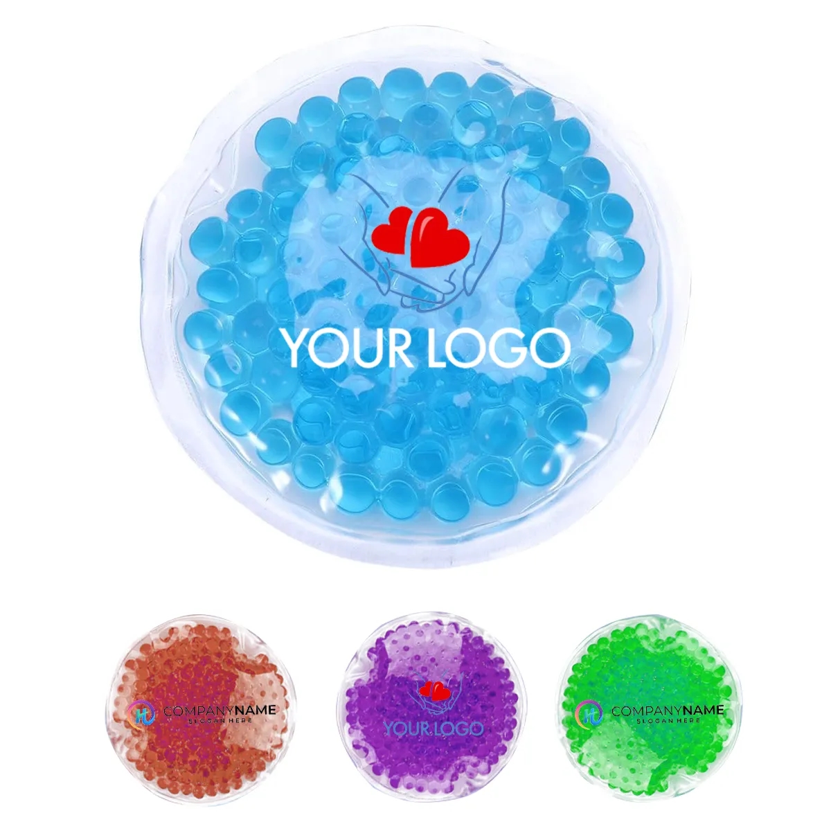 Custom Shapes Round Hot/Cold Reusable Gel Ice Packs 3