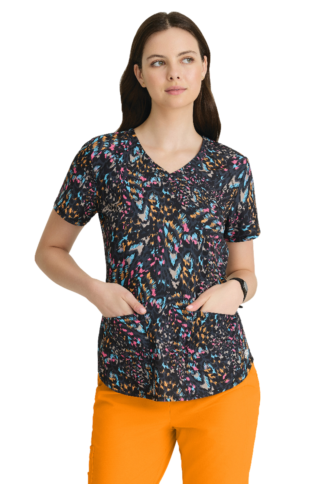Skechers - Women's Three-Pocket V-Neck Reliance Print Scrub Top 10