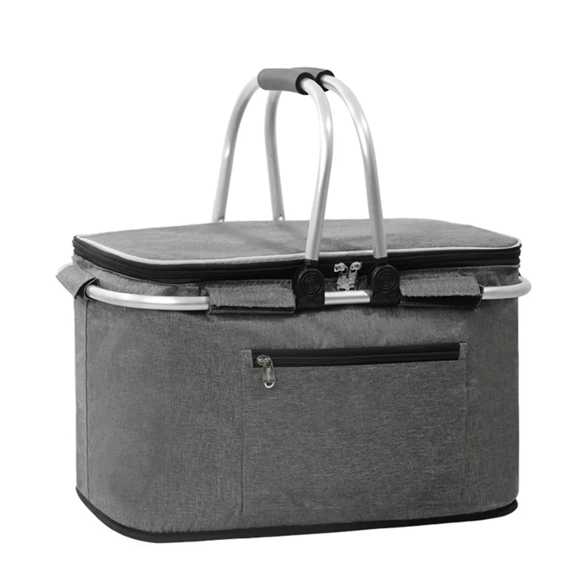 Collapsible Foldable Insulated Picnic Shopping Tote Basket 3