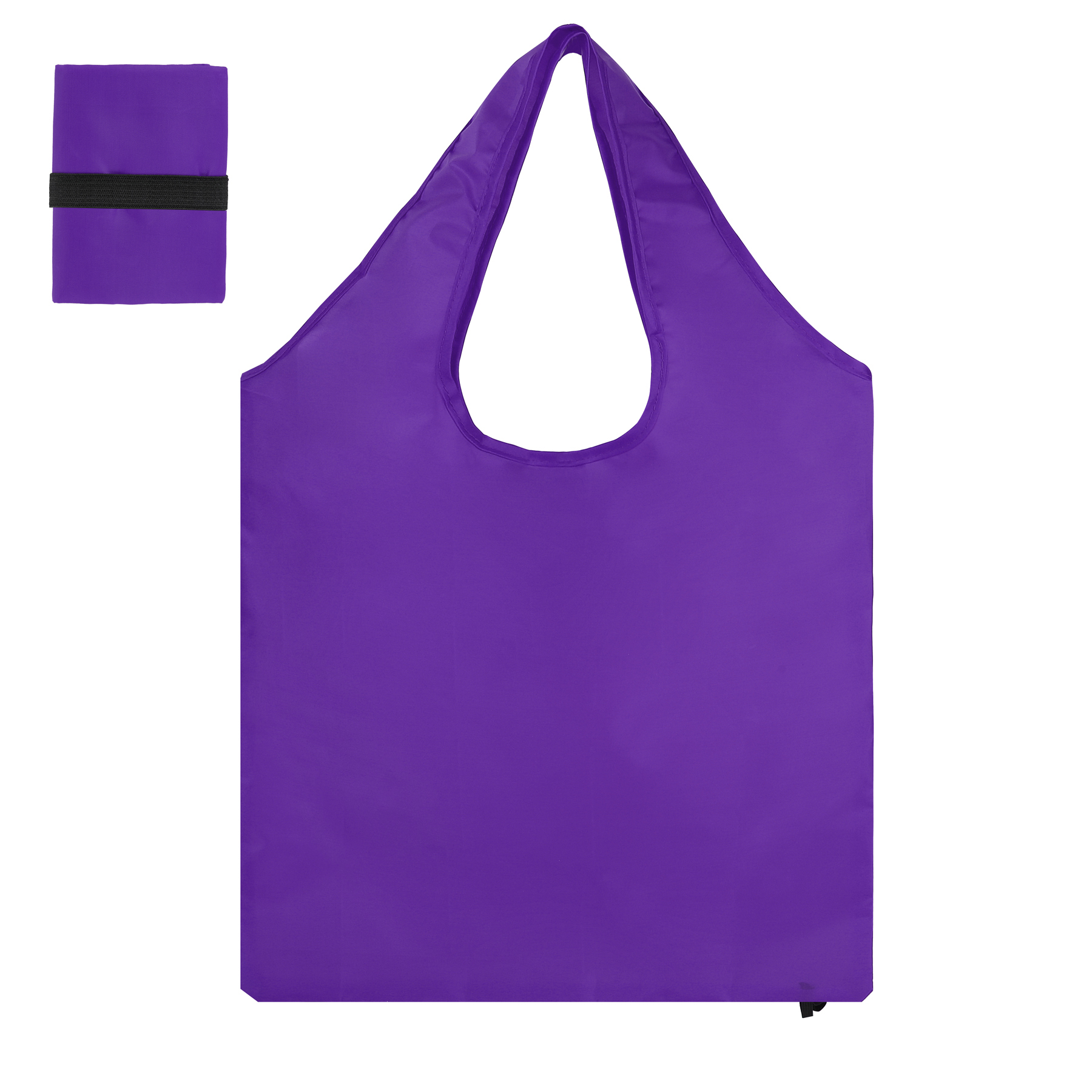 Reusable Folding Polyester Shopping Tote Bag With Elastic Strap 14