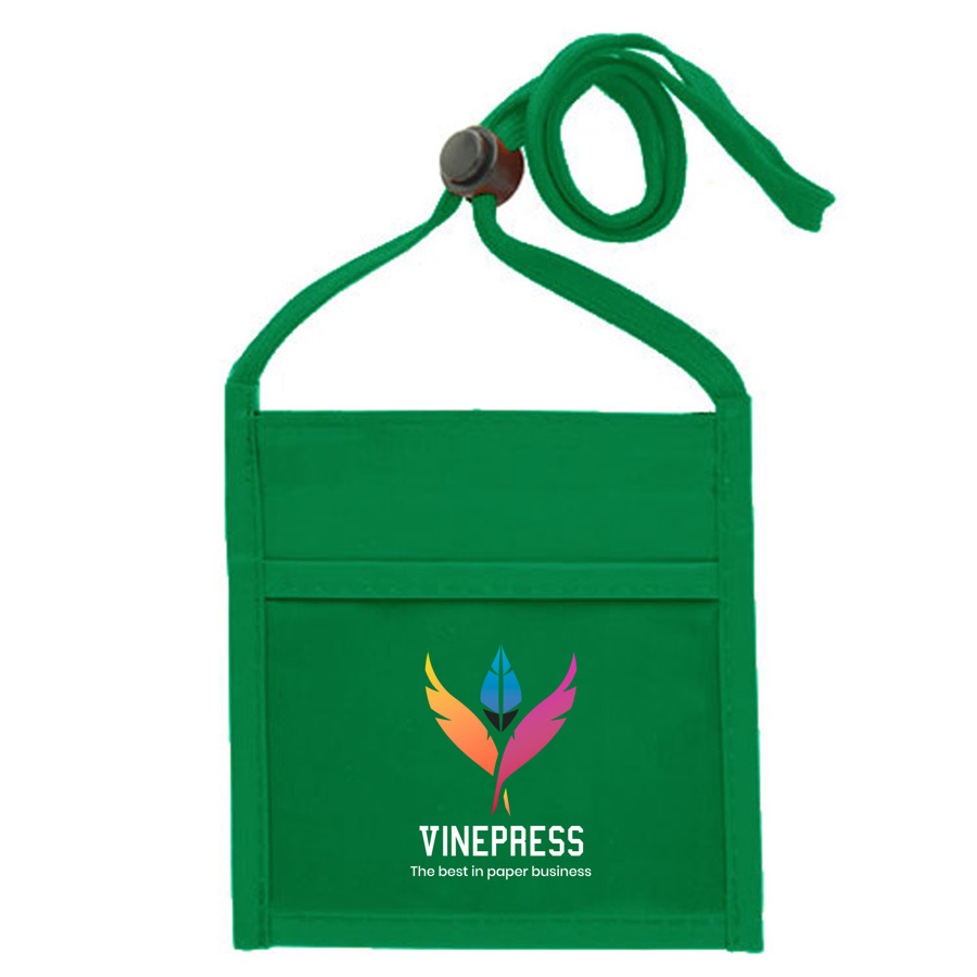 Adjustable Lanyard Neck Wallet - 5.20" x 5.25" 2