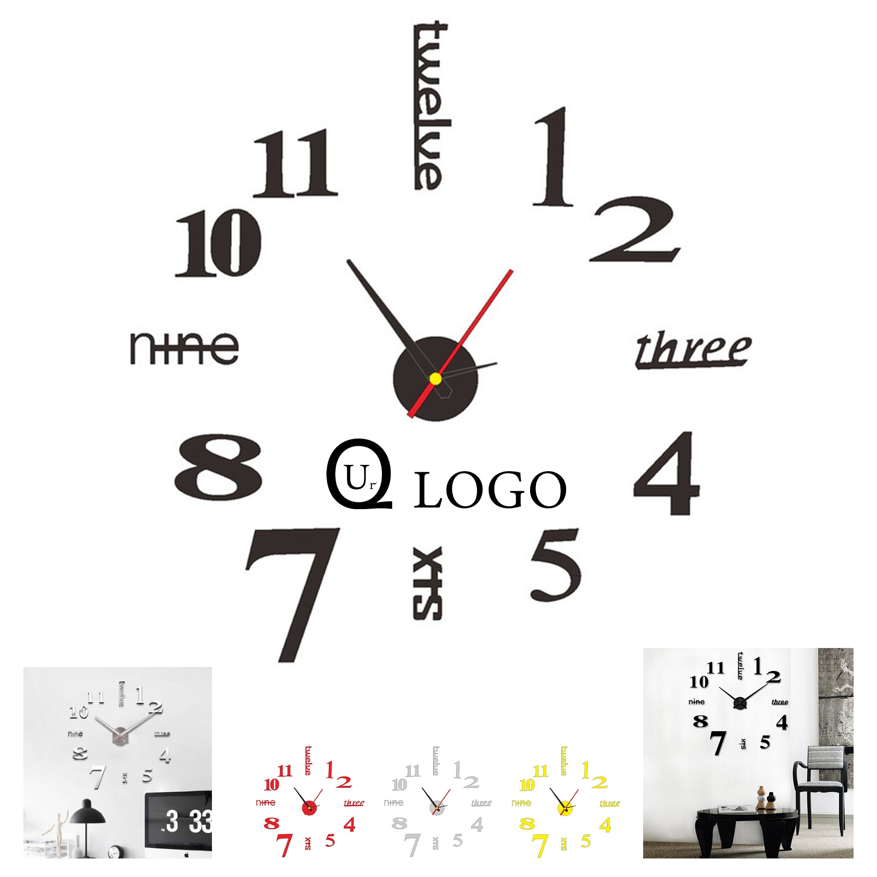 Wall Sticker Diy Clock 2