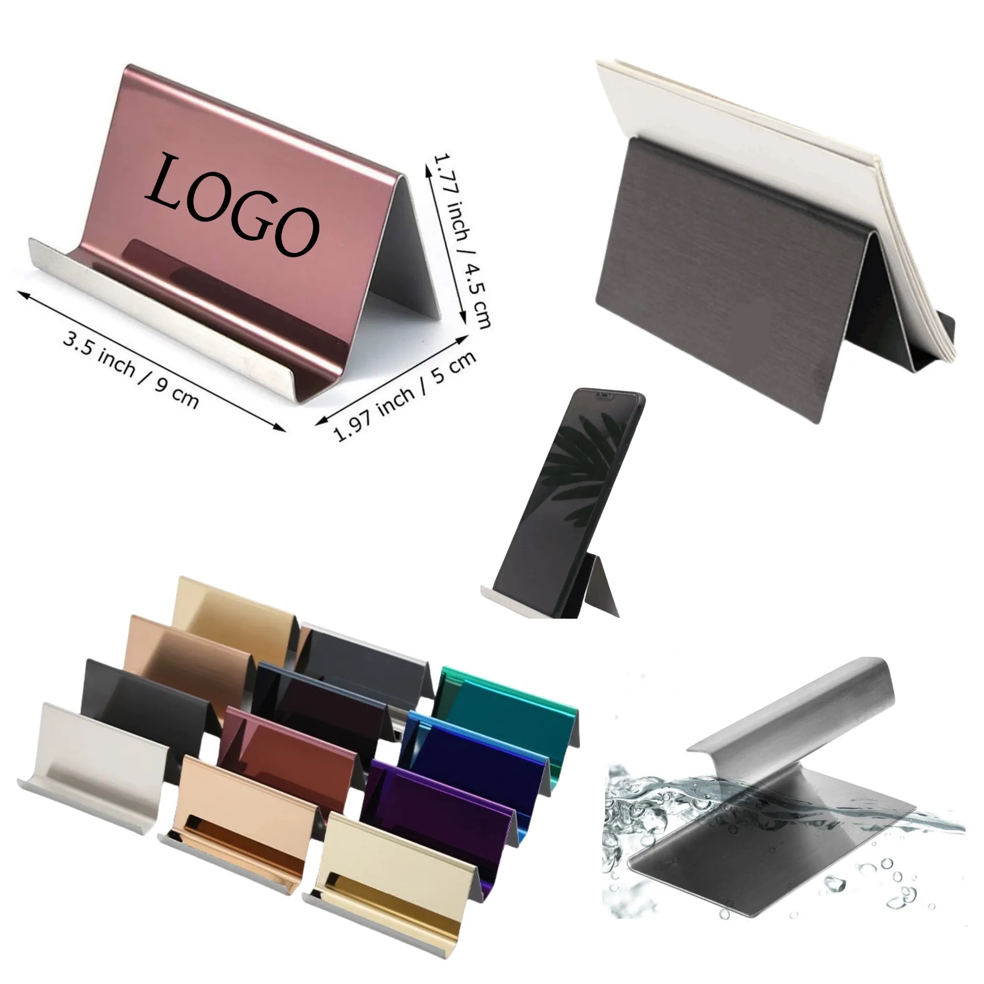 Stainless Steel Business Holder Name Card Display Stand 5