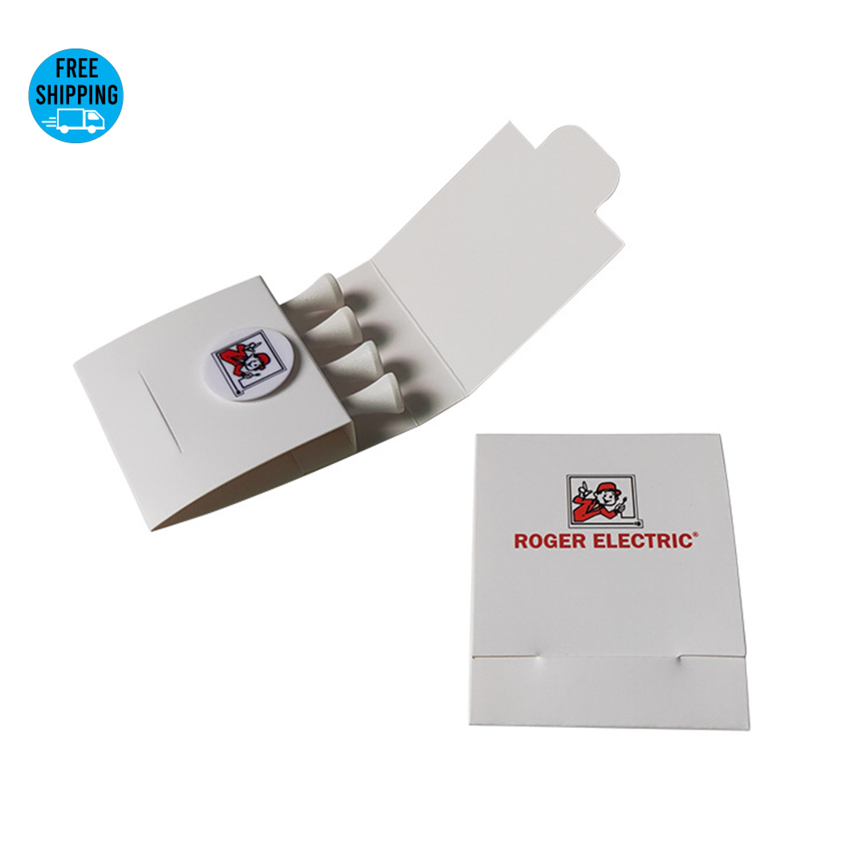 4-1 Golf Tee Matchbook-Four 3-1/4" Tee & 1 Ball Marker 1