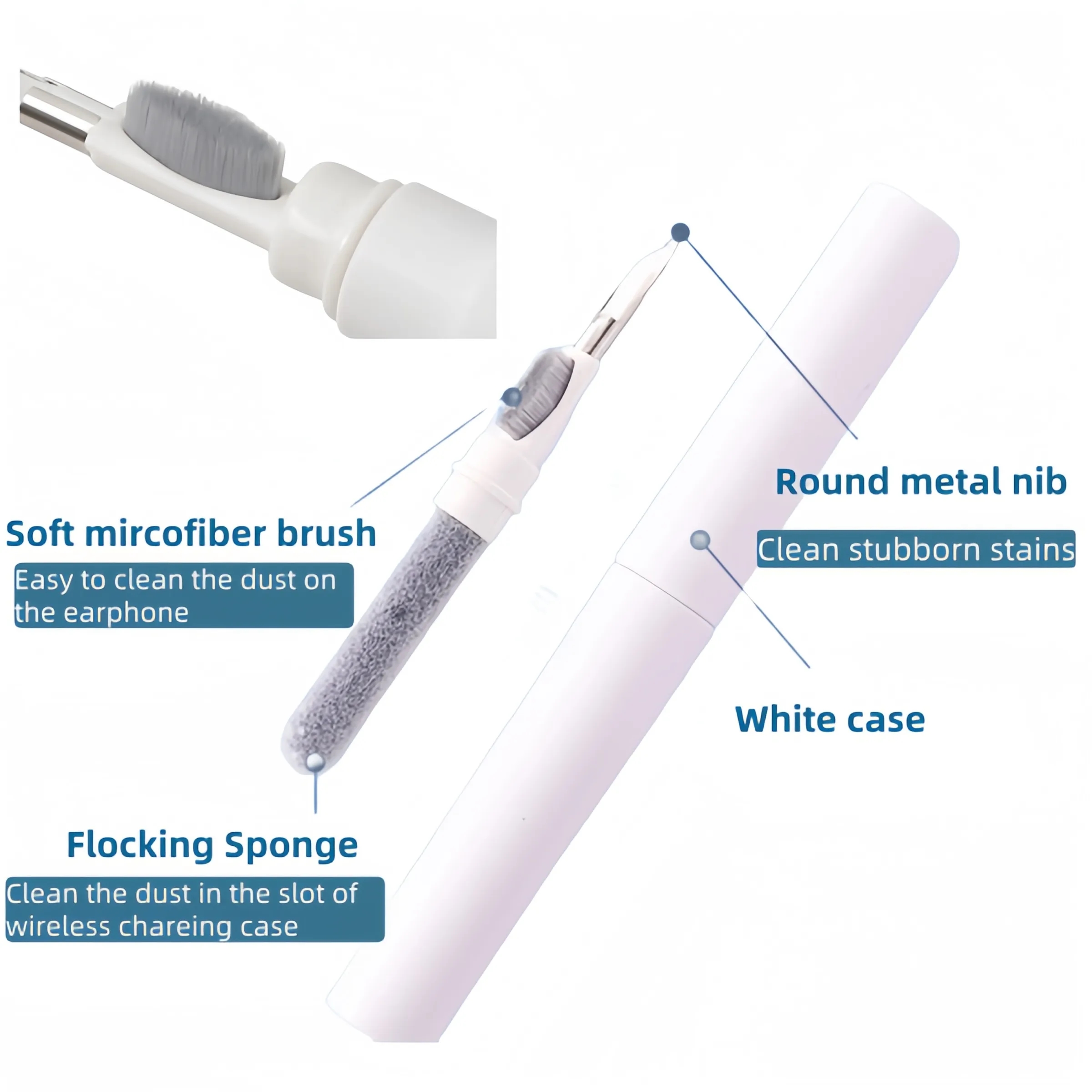 Bluetooth earphone cleaning brush 2