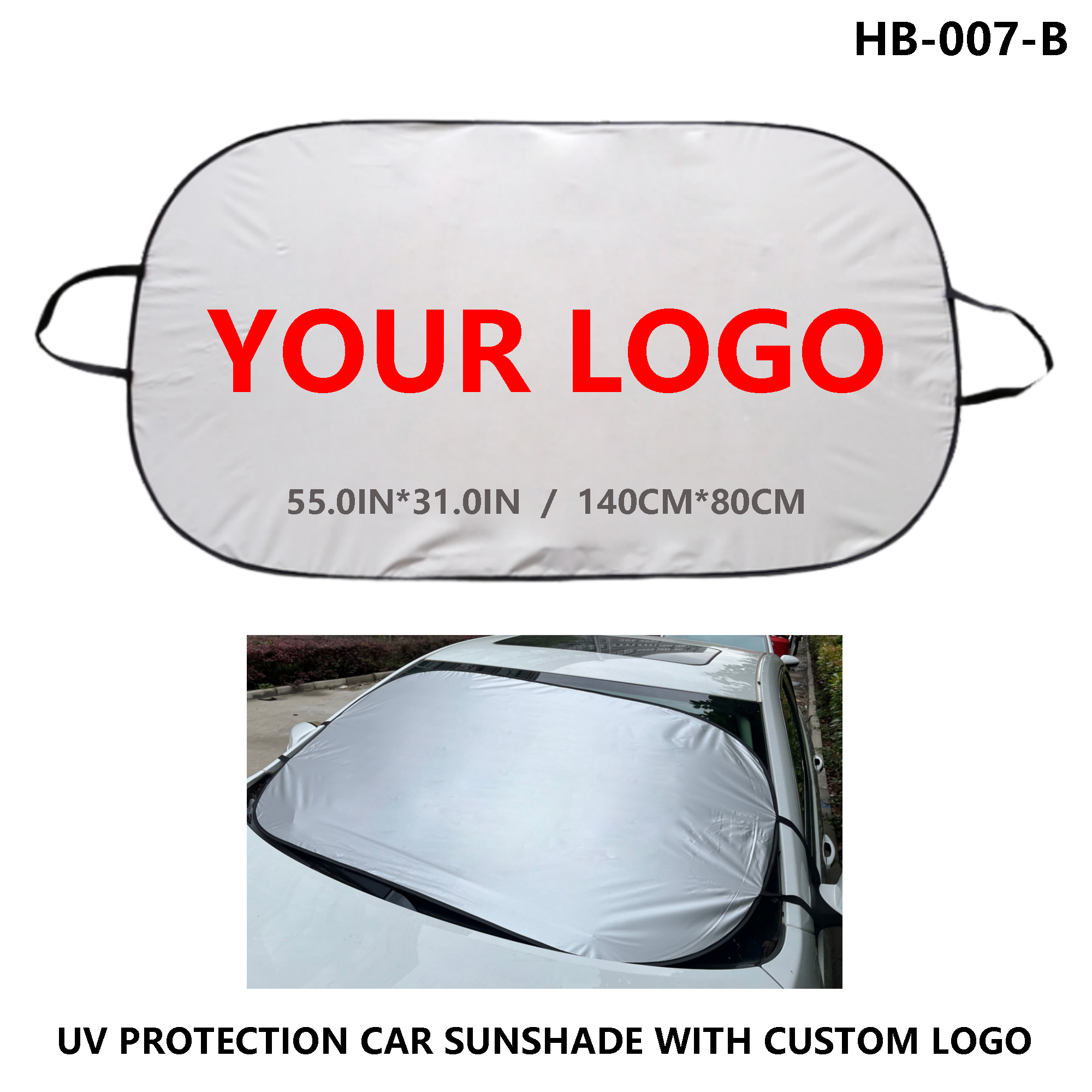 Custom UV Car Sunshade - Personalized Logo 2