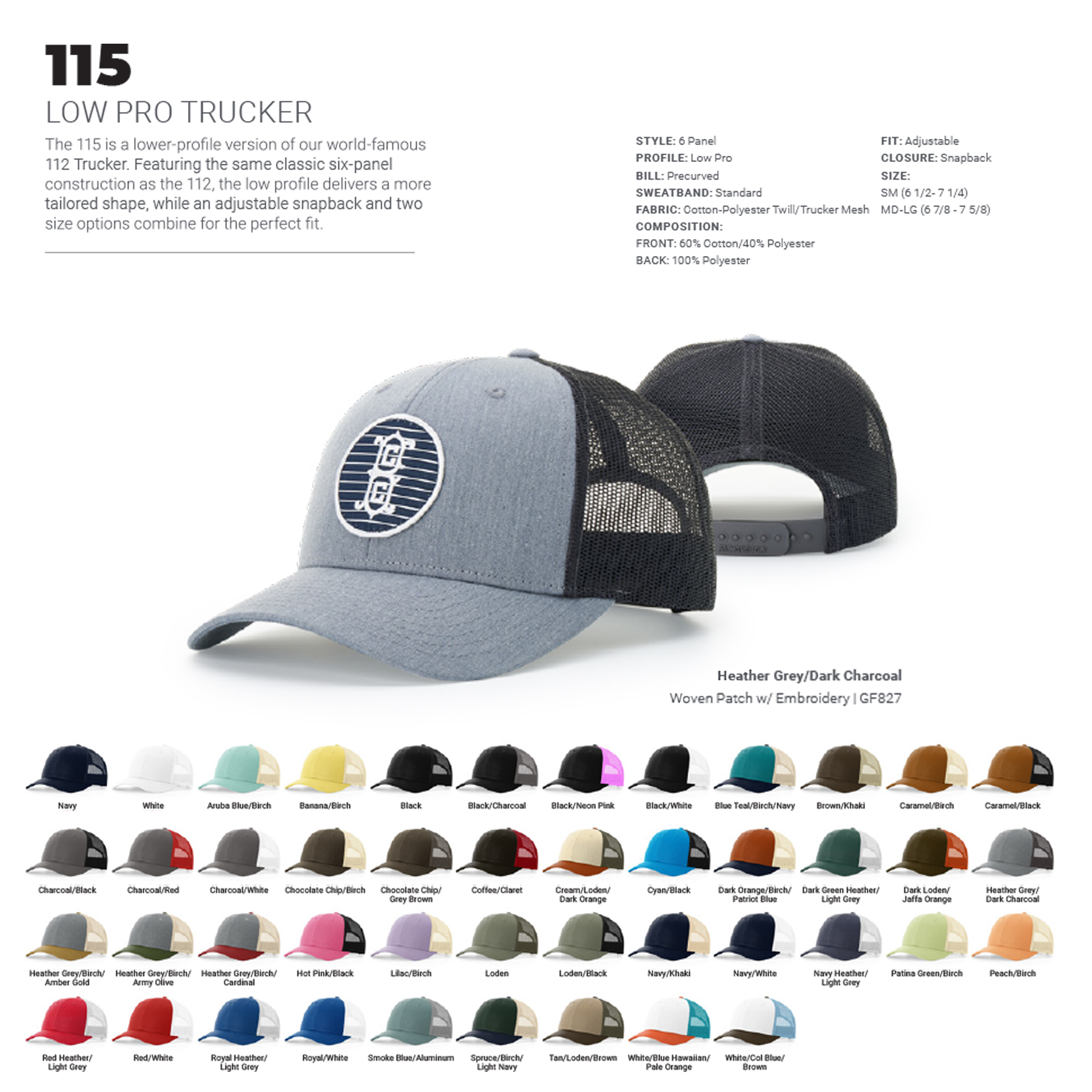 Richardson 115 Low Pro Trucker 33