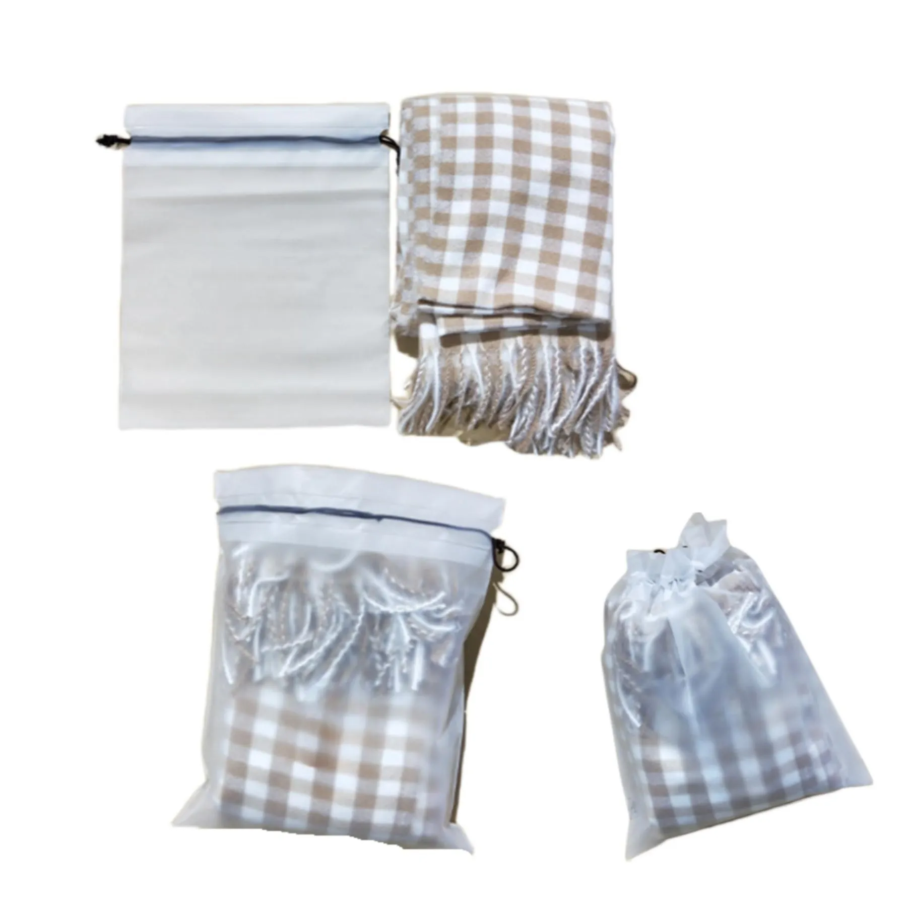 Transparent Drawstring Bags for Towel/Socks/Scarf 2