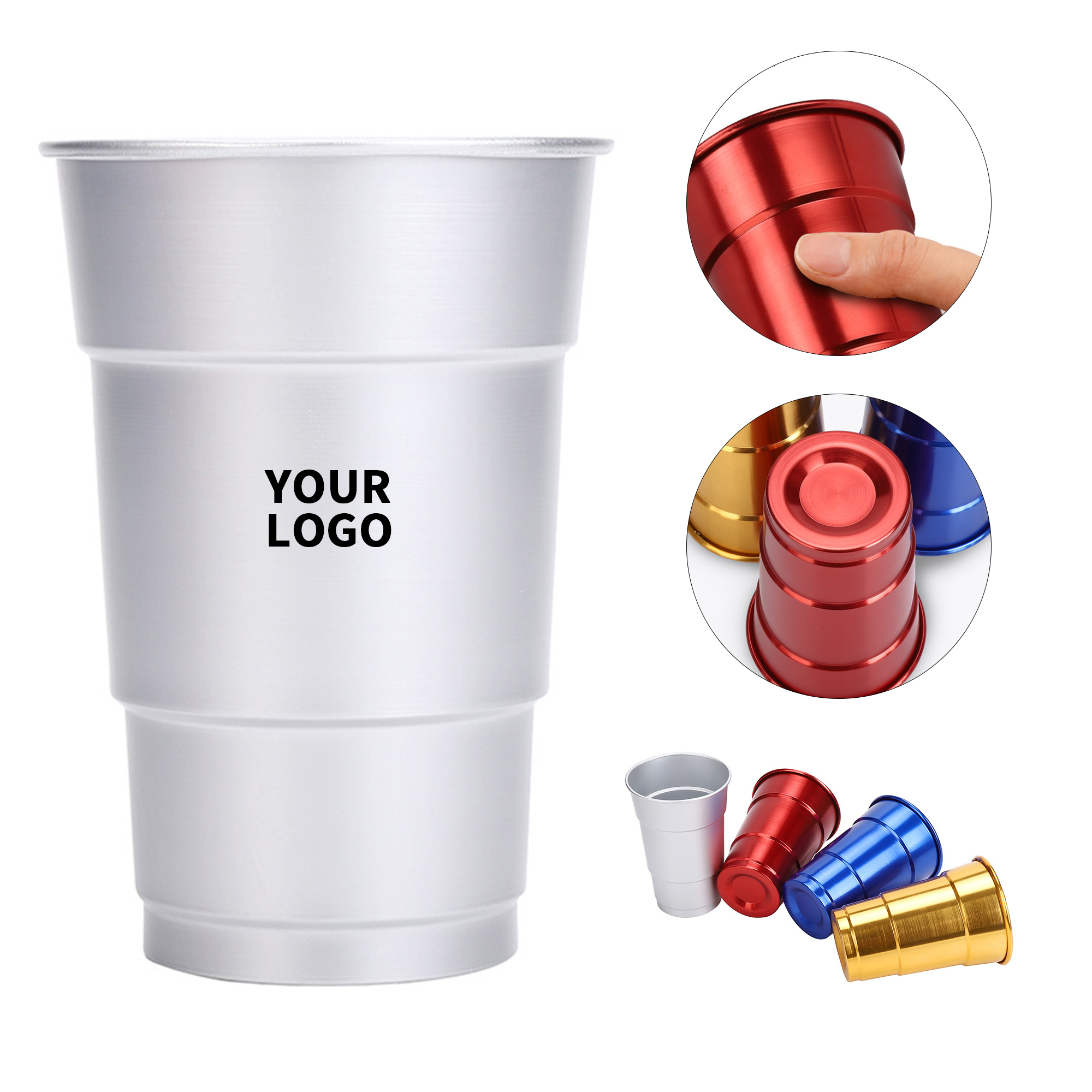 Recyclable Aluminum Drink Cup Sixteen Ounce Capacity 3