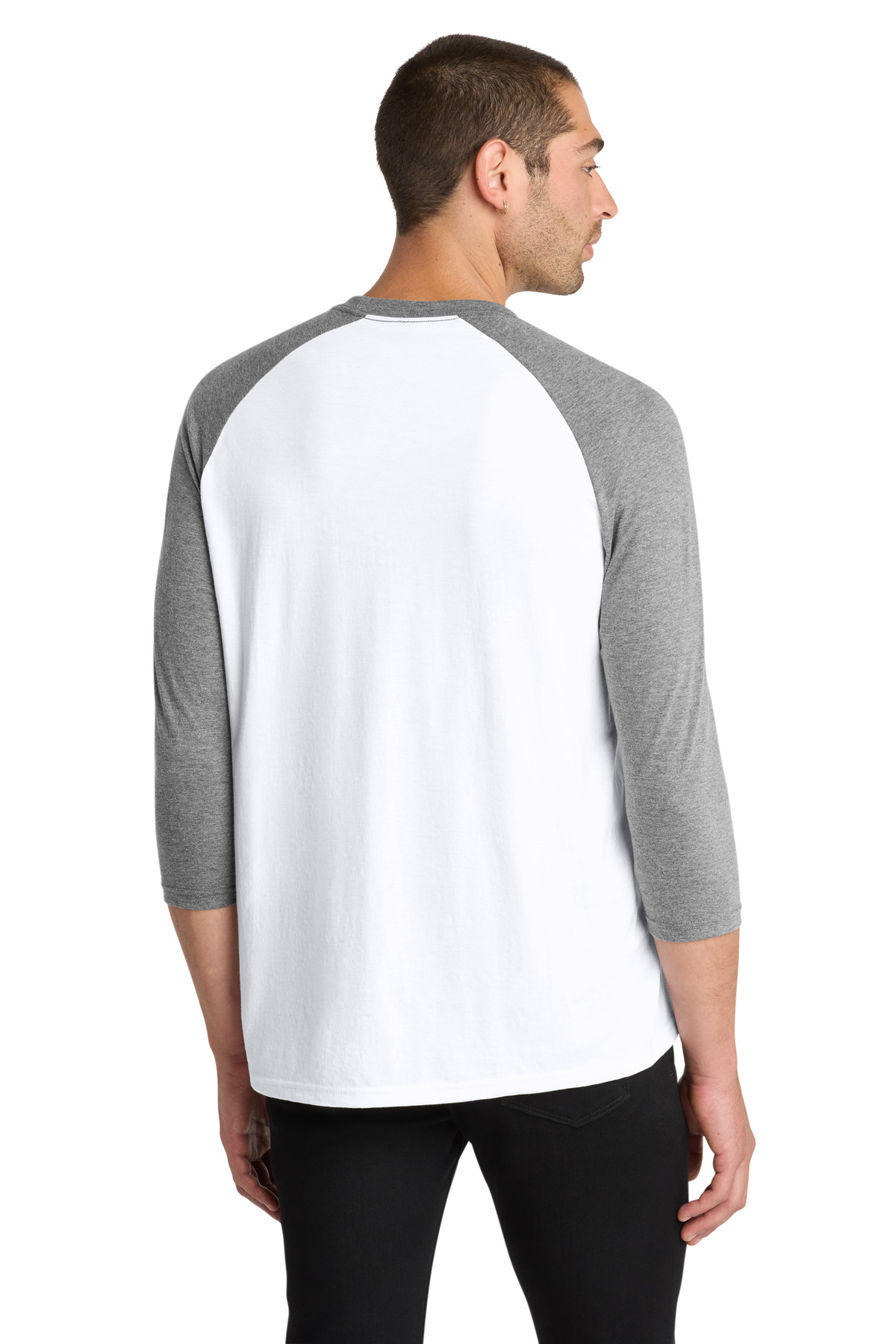 District Perfect Tri 3/4-Sleeve Raglan. DM136 8