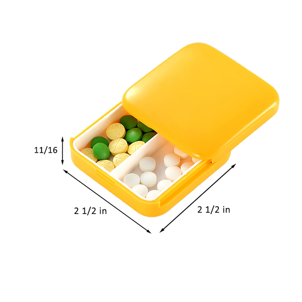 2 Compartments Pill Box 6