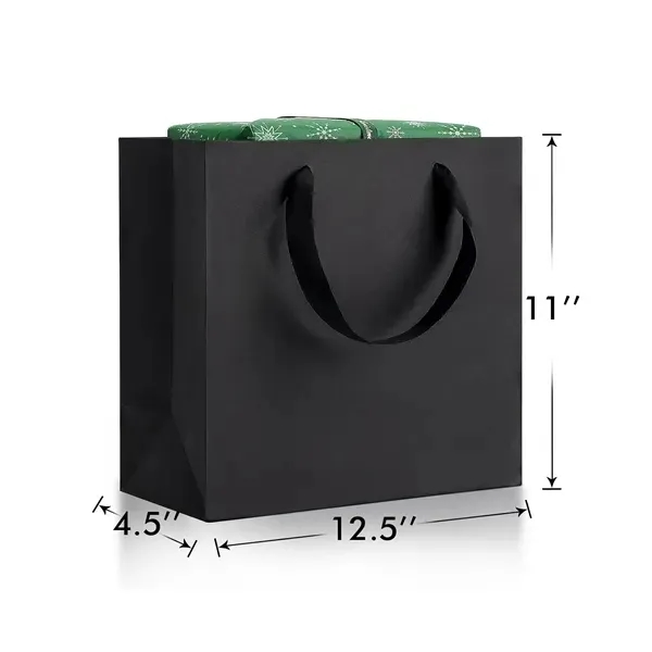 Large Black Paper Gift Bags with Handles 9