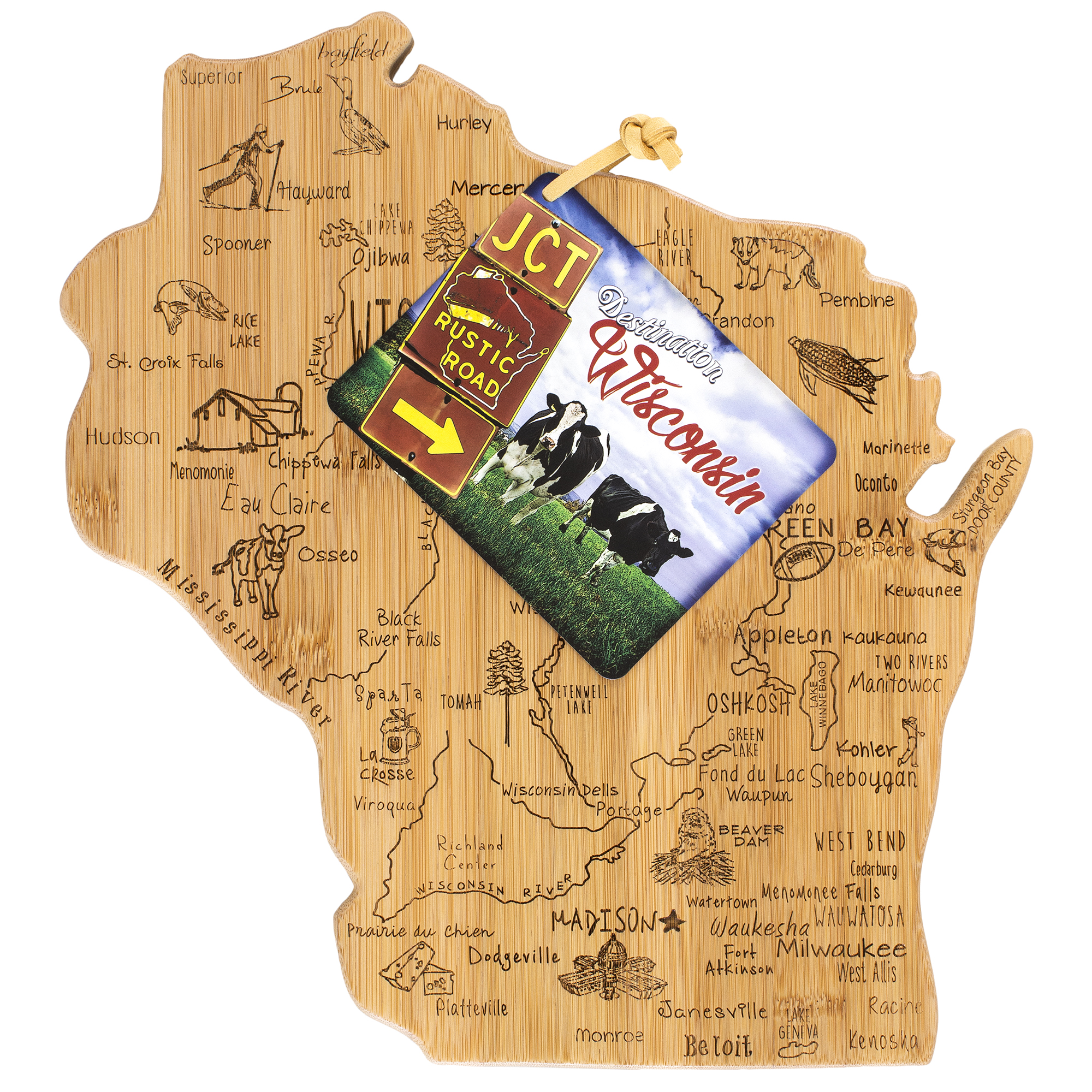 Destination Wisconsin Cutting & Serving Board 6