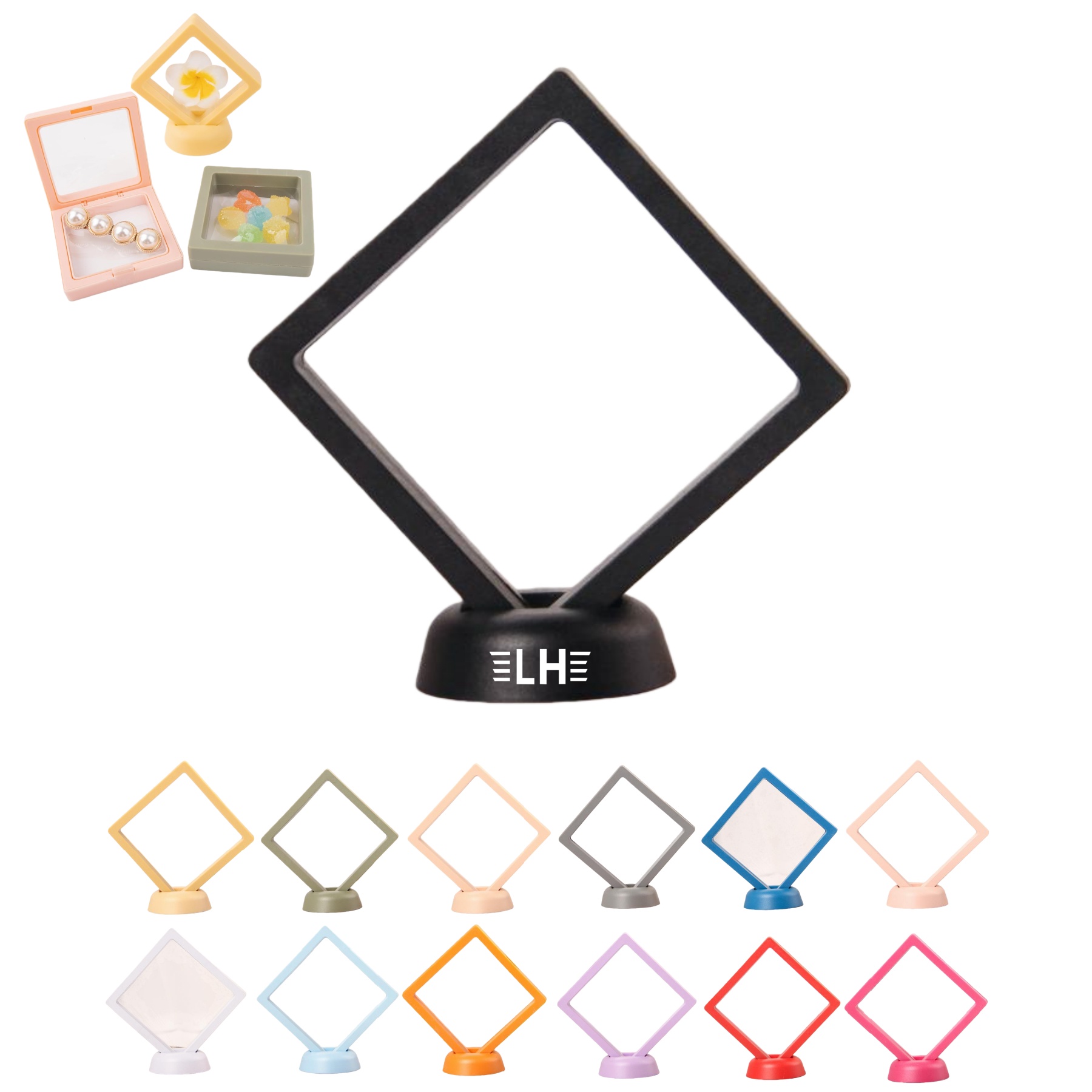 3D Floating Frame Display Holder Stand 2