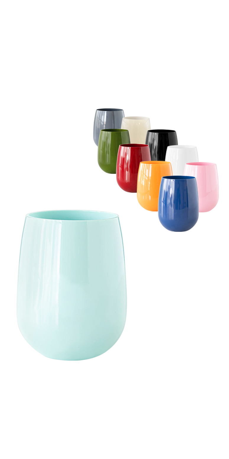Symglass 12oz Colored Stemless Wine Glass 50