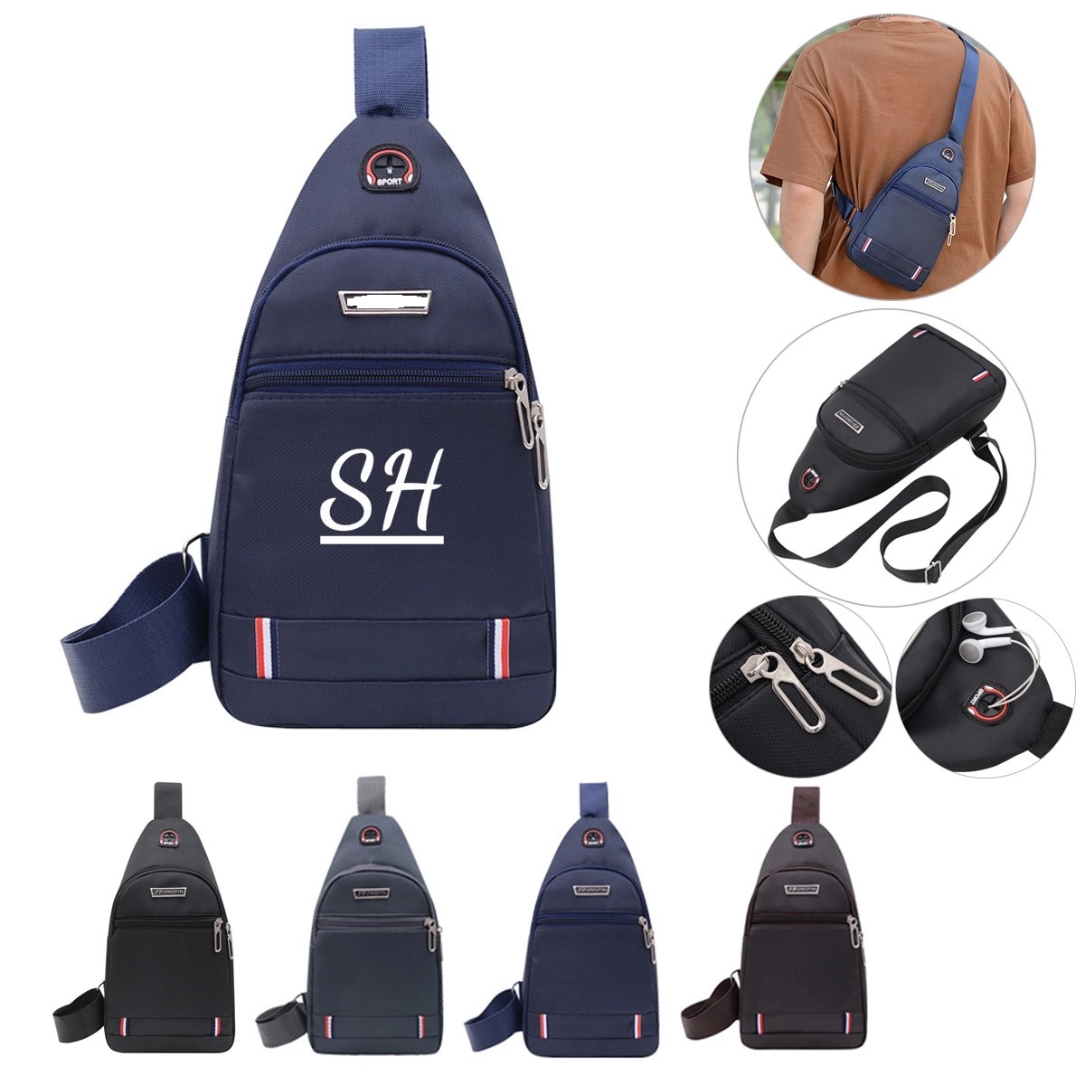 Lightweight Sling Single Shoulder Backpack 2