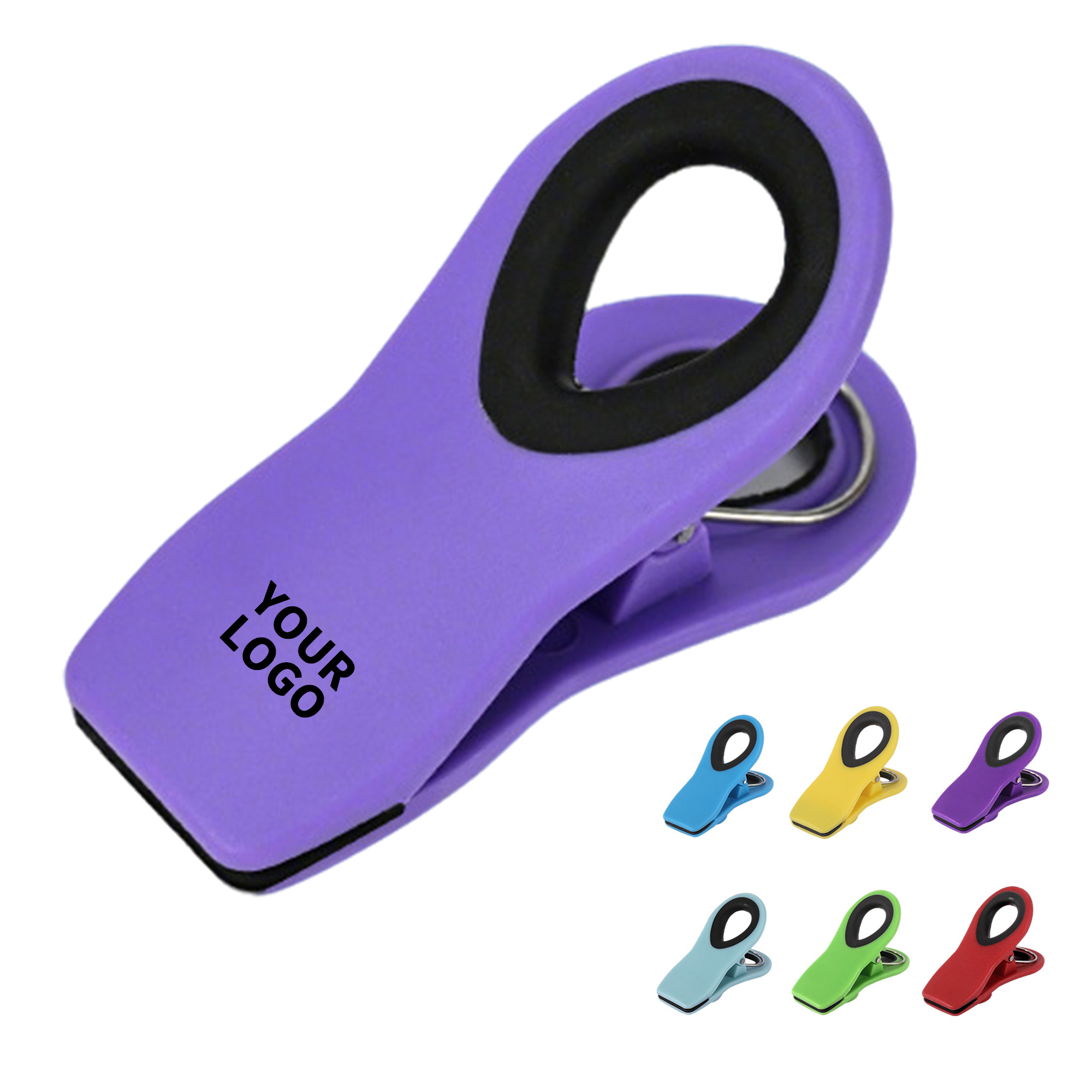 Magnetic Grip Bag Clip Plastic Body Spring Hinge 2.83" 28