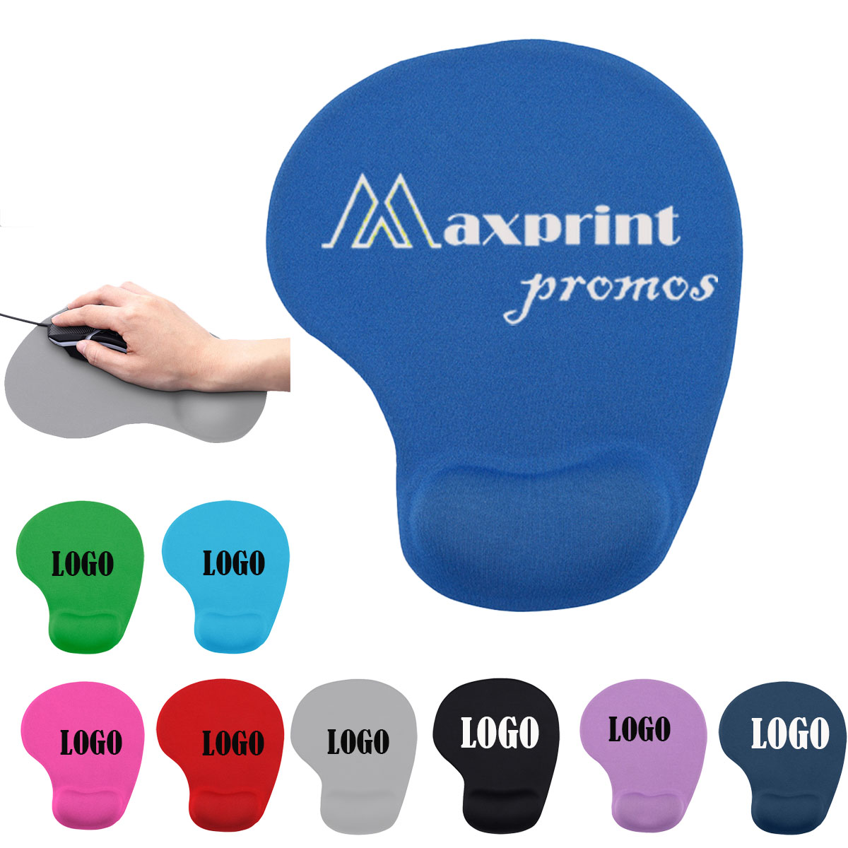 Full Color Silicone Wrist Rest Mouse Pad 2